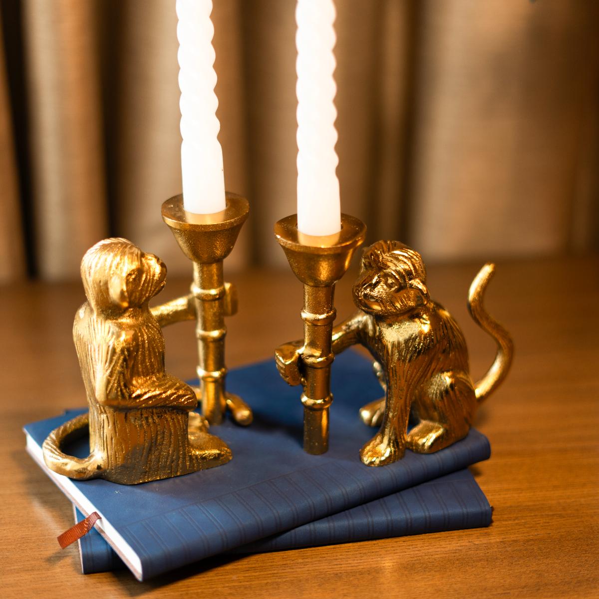 Monkey Mischief Candle holder set of 2 - https://artecasa.in/