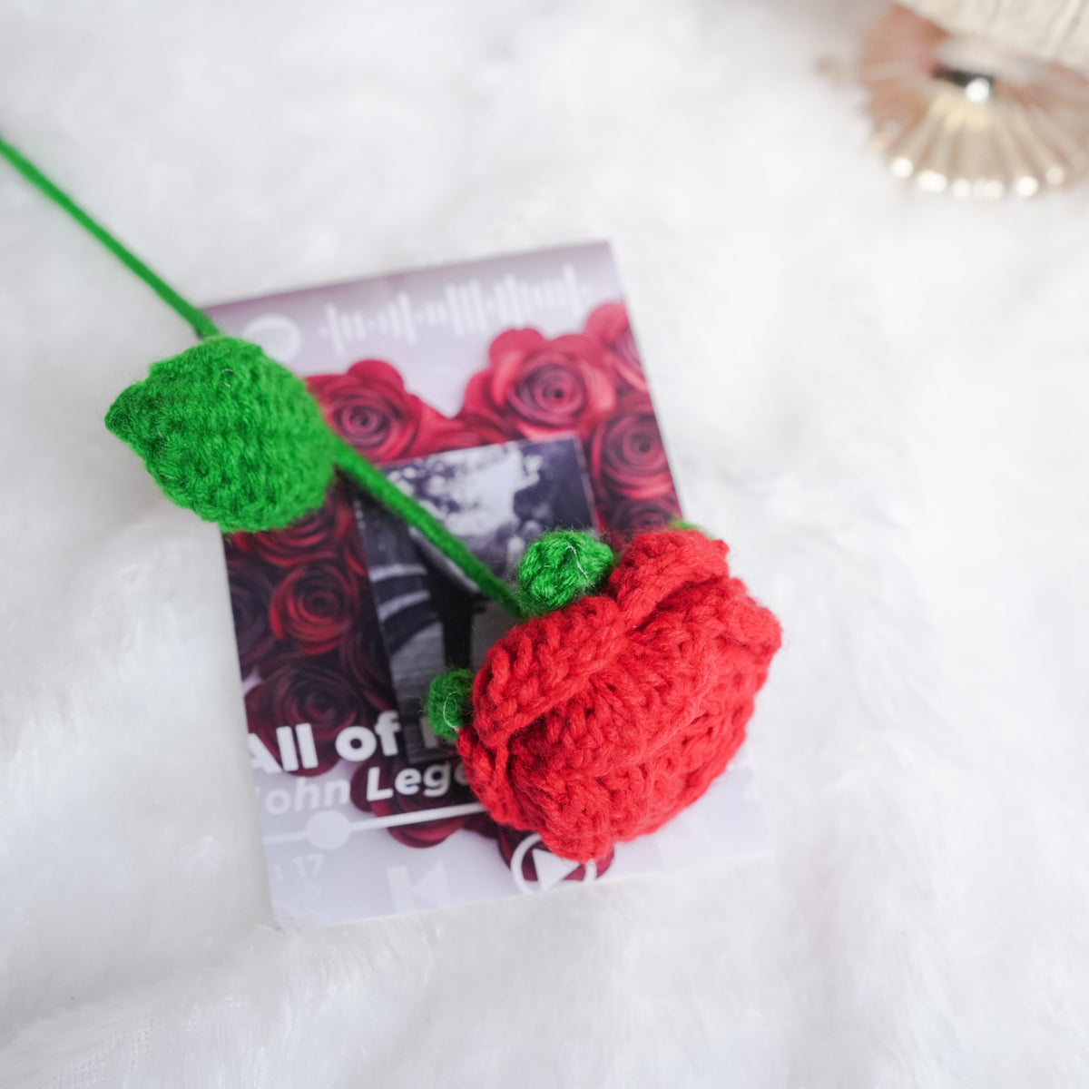 Handcrafted Red Crochet Rose – Forever Flower Décor | ArteCasa - https://artecasa.in/
