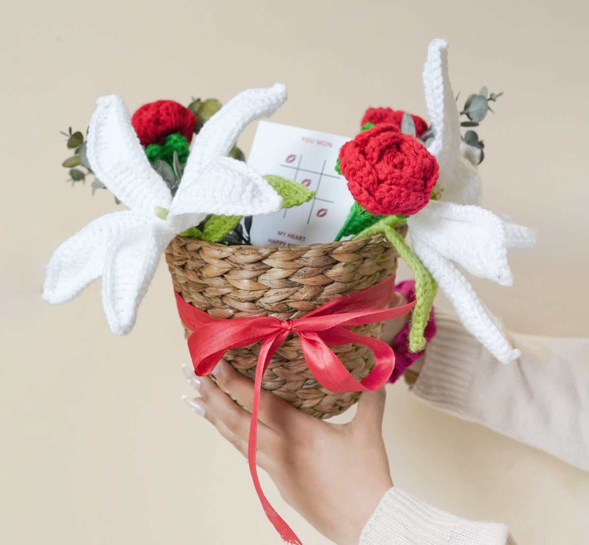 Rustic Romance Bamboo Basket – Handcrafted Floral Gift Hamper | ArteCasa - https://artecasa.in/