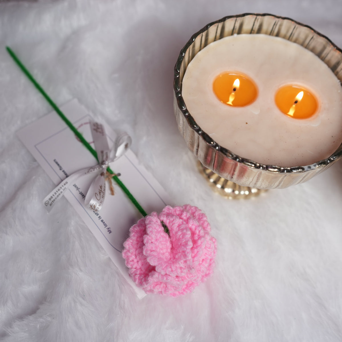 Pink Carnation Crochet Flower – Handcrafted Forever Floral Décor | ArteCasa - https://artecasa.in/