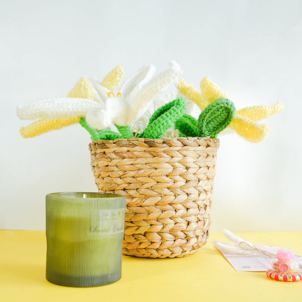 Blossoms of Love Candle Basket - https://artecasa.in/
