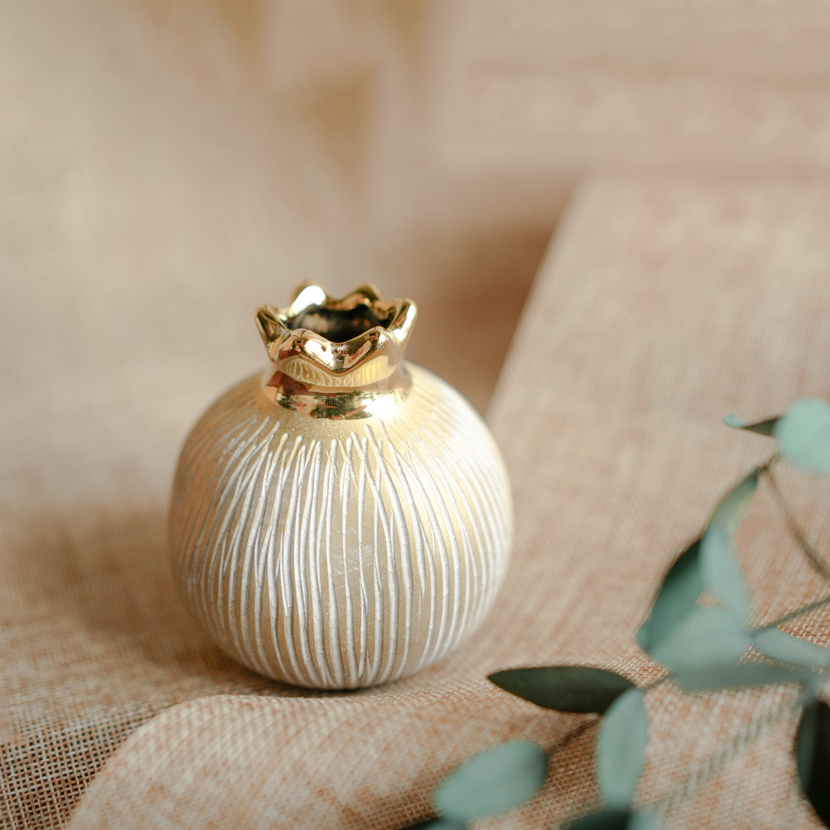 Pomegranate Jewel Vase Small | Luxury Decor – ArteCasa - https://artecasa.in/