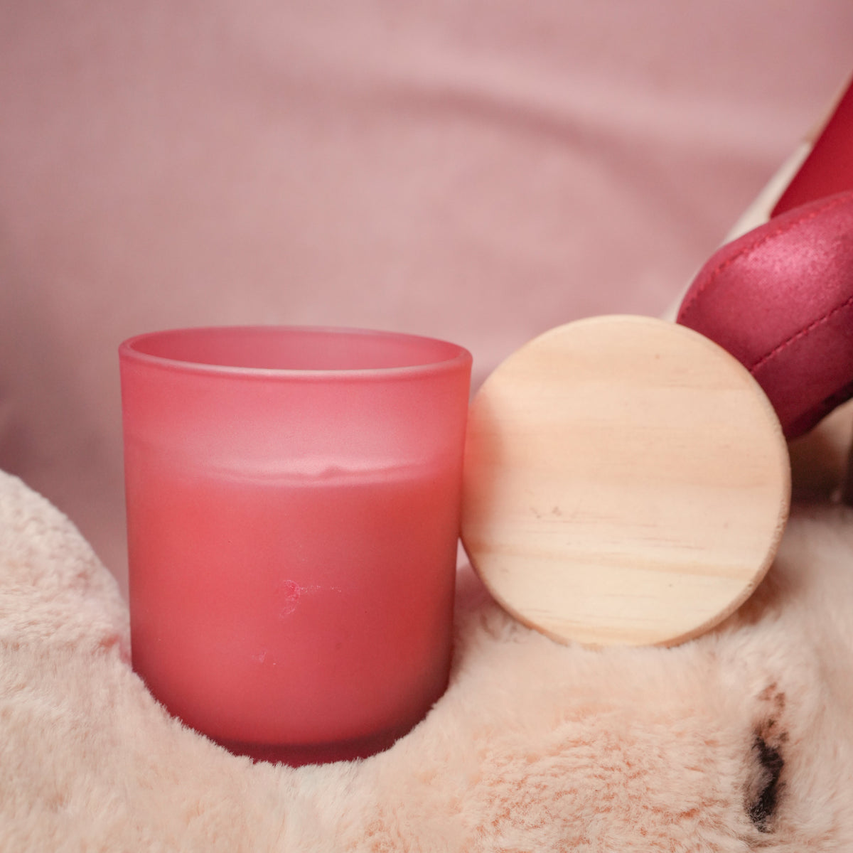 Velvet Ember Candle – Luxury Red Glass Candle | Artecasa - https://artecasa.in/