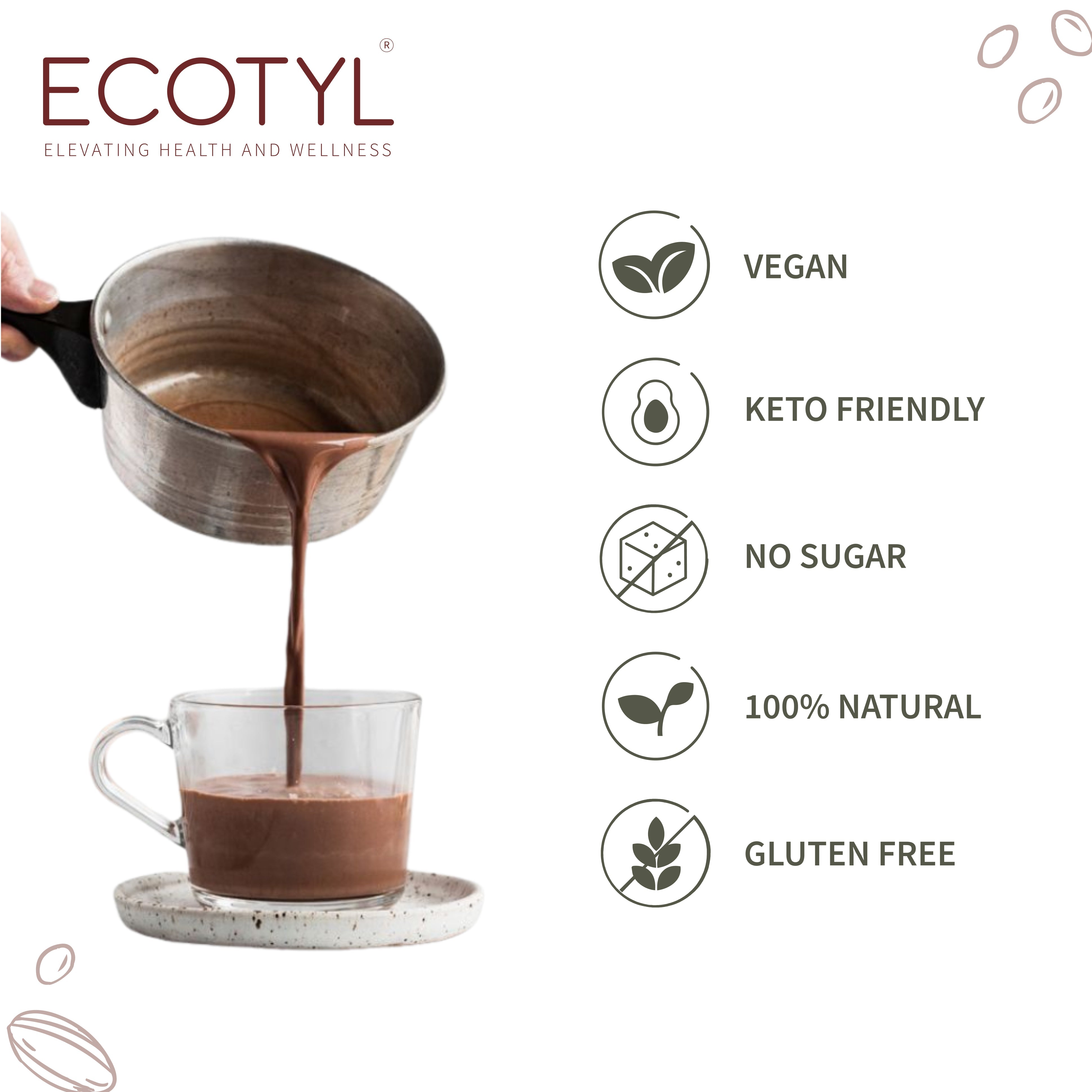 Unsweetened Cocoa Powder - Ecotyl - 100% Organic I Sustainable