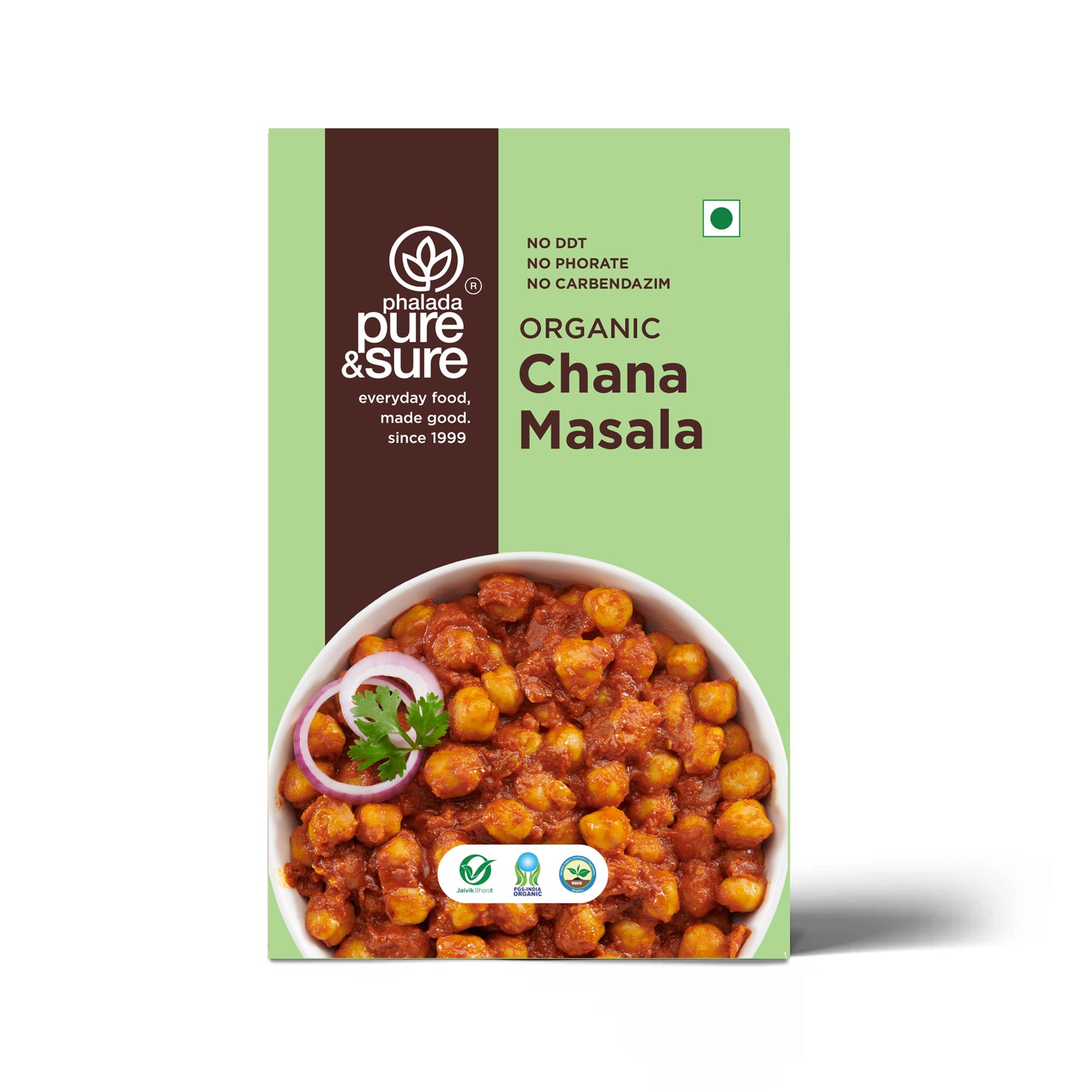 Phalada Pure and sure Organic chana Masala front