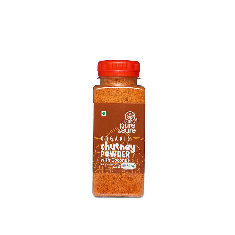 Phalada Pure and Sure Organic Chutney powder with coconut Front