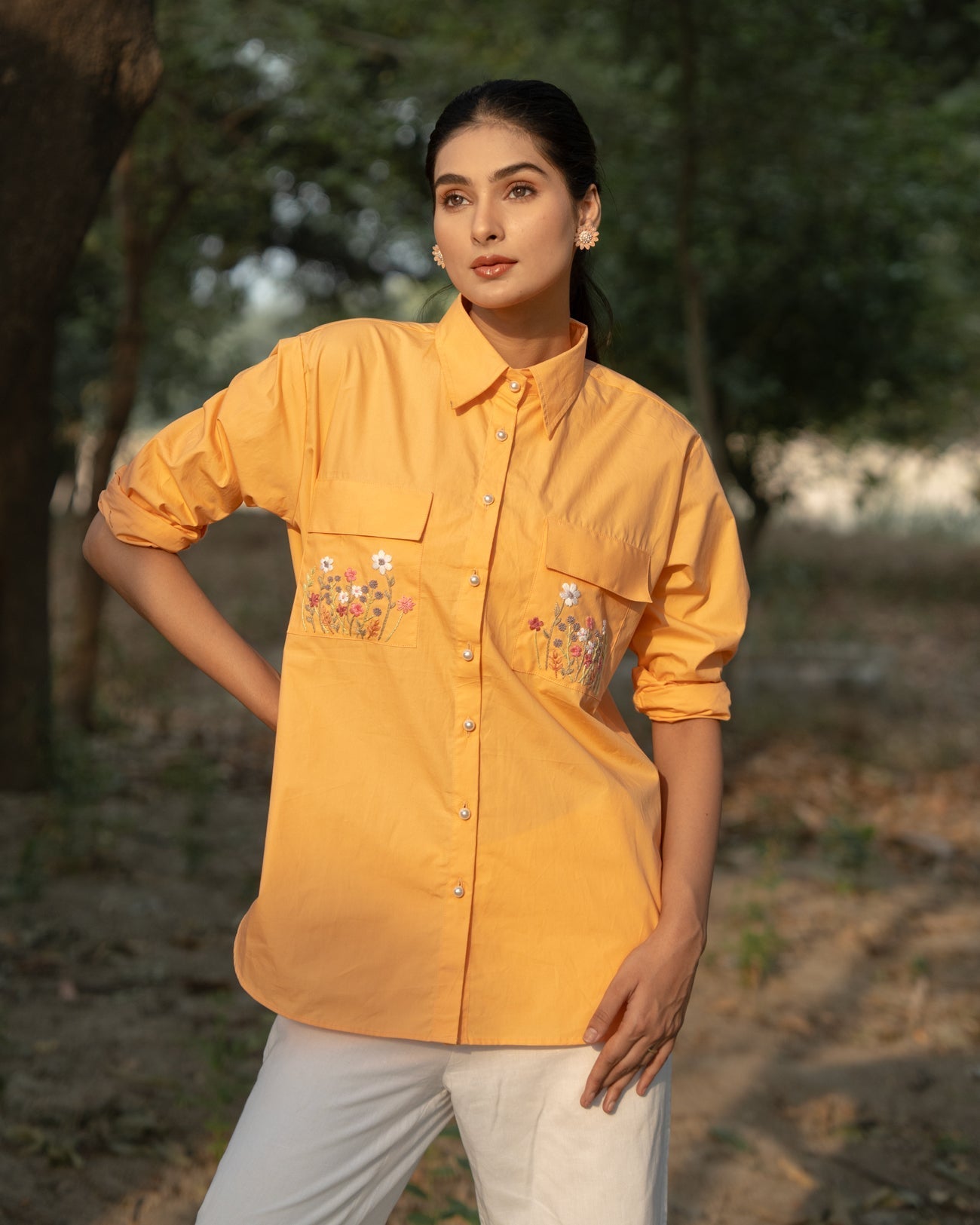 Ayessha Hand-Embroidered Shirt – hand-embroidered 100% cotton – RASRA MAI