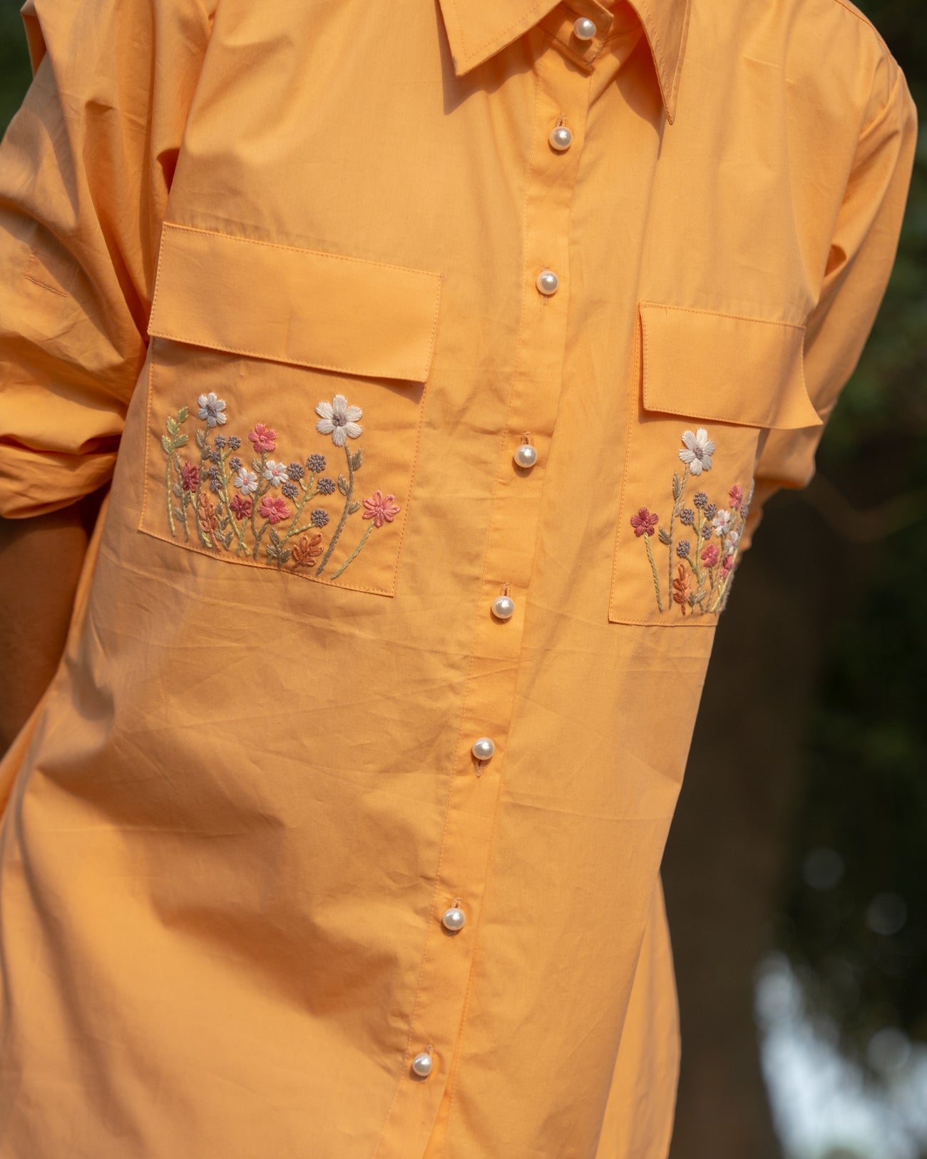 Ayessha Hand-Embroidered Shirt – hand-embroidered 100% cotton – RASRA MAI