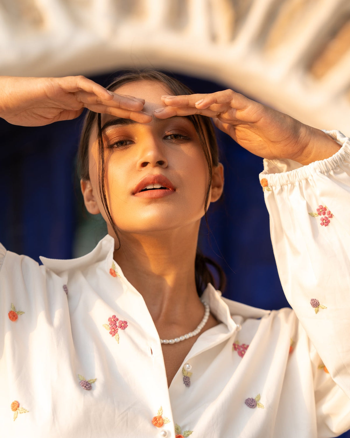 Aakrritii Hand-Embroidered Shirt – hand-embroidered 100% cotton – RASRA MAI