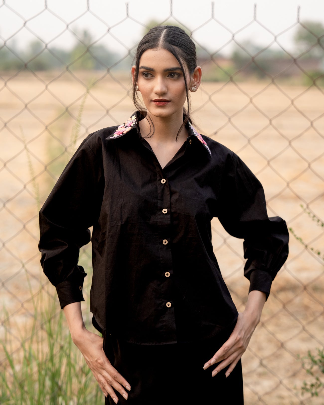 Myrra Hand-Embroidered Shirt – hand-embroidered 100% cotton – RASRA MAI