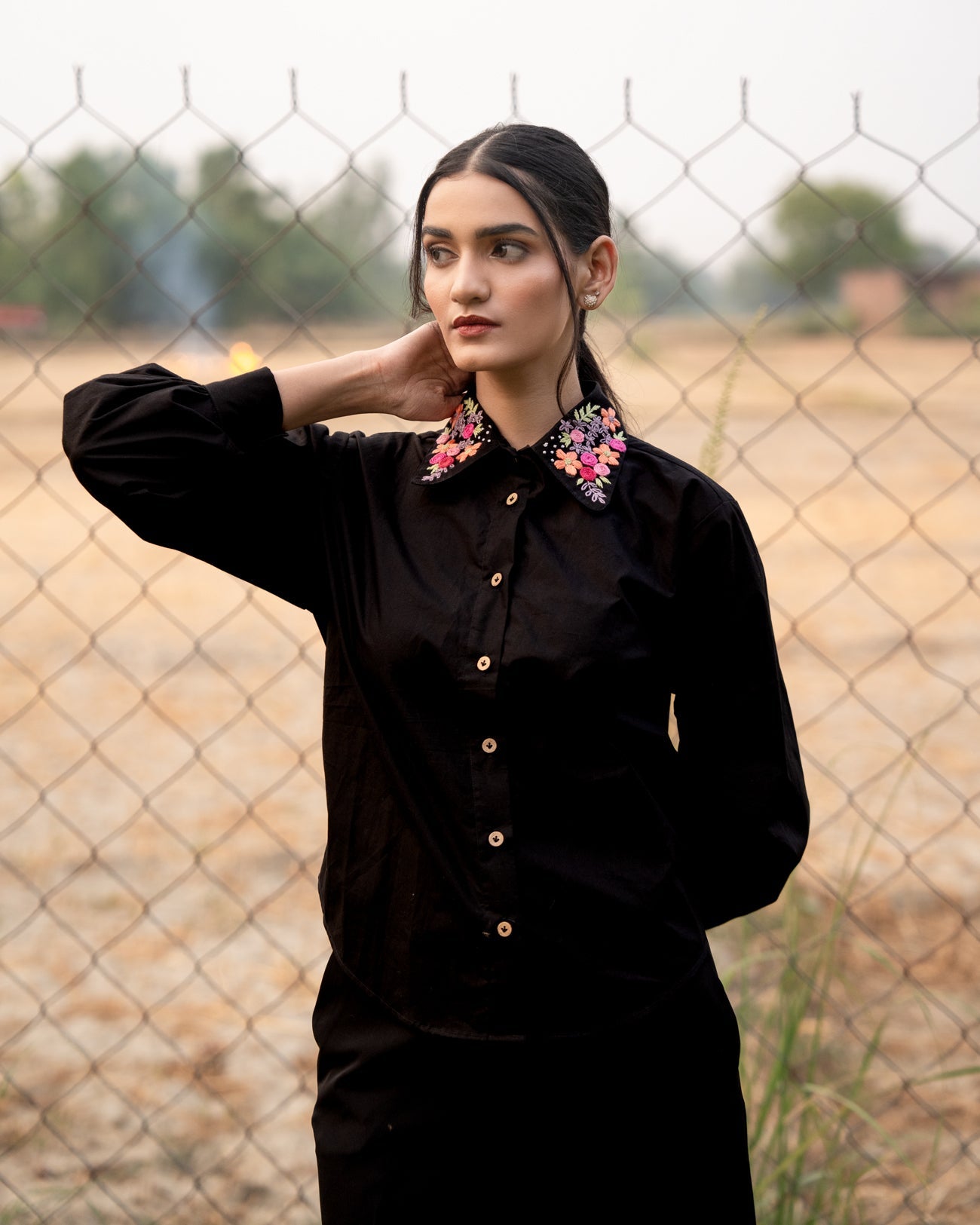 Myrra Hand-Embroidered Shirt – hand-embroidered 100% cotton – RASRA MAI