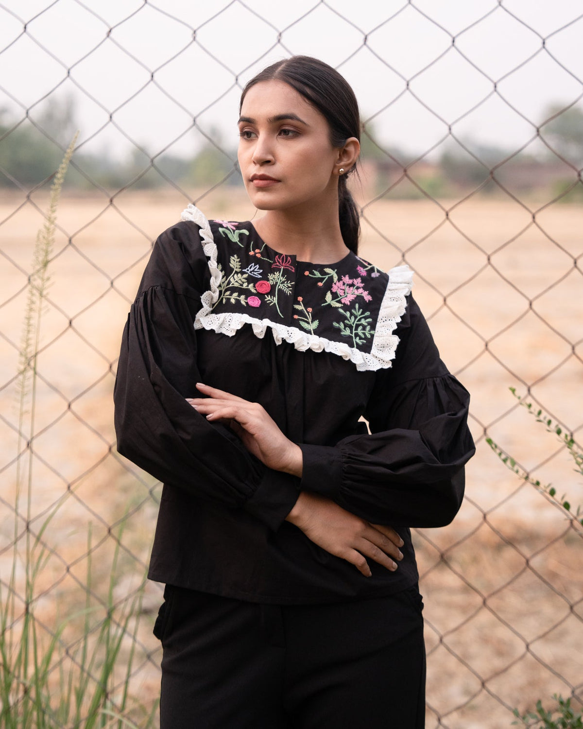 Ttina Hand-Embroidered Top – hand-embroidered 100% cotton – RASRA MAI
