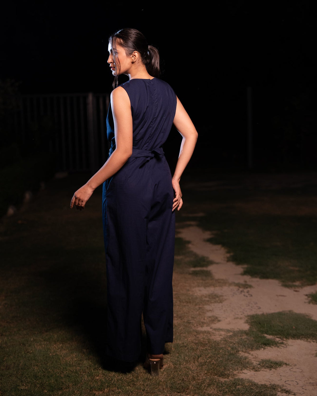 Rradhika Hand-Embroidered Jumpsuit – hand-embroidered 100% cotton – RASRA MAI