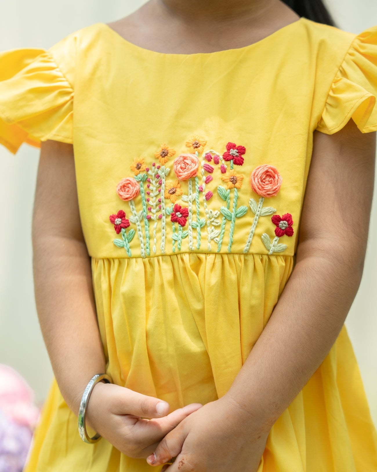 Neysa Hand-Embroidered Dress – hand-embroidered 100% cotton – RASRA MAI
