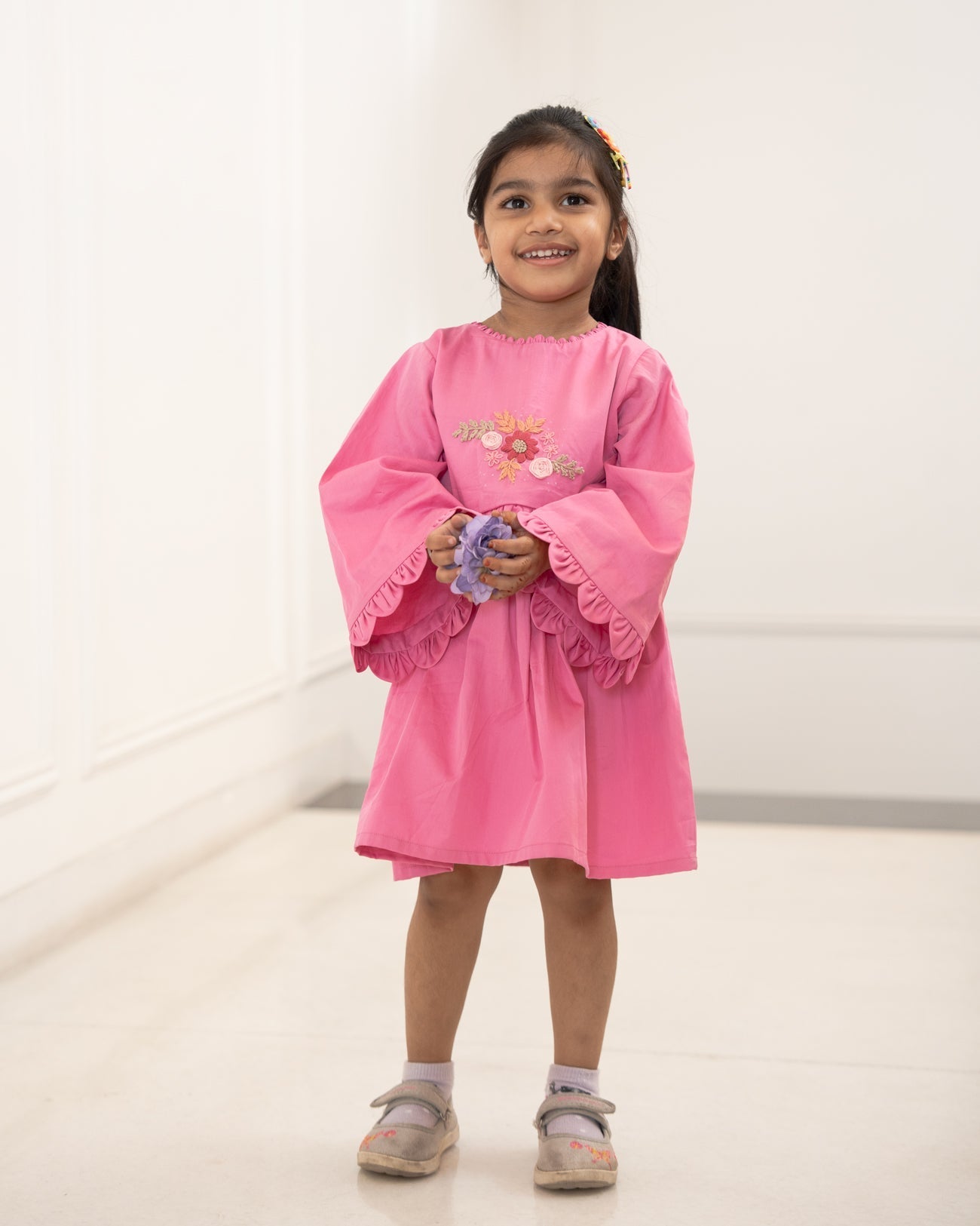Diti Hand-Embroidered Dress – hand-embroidered 100% cotton – RASRA MAI