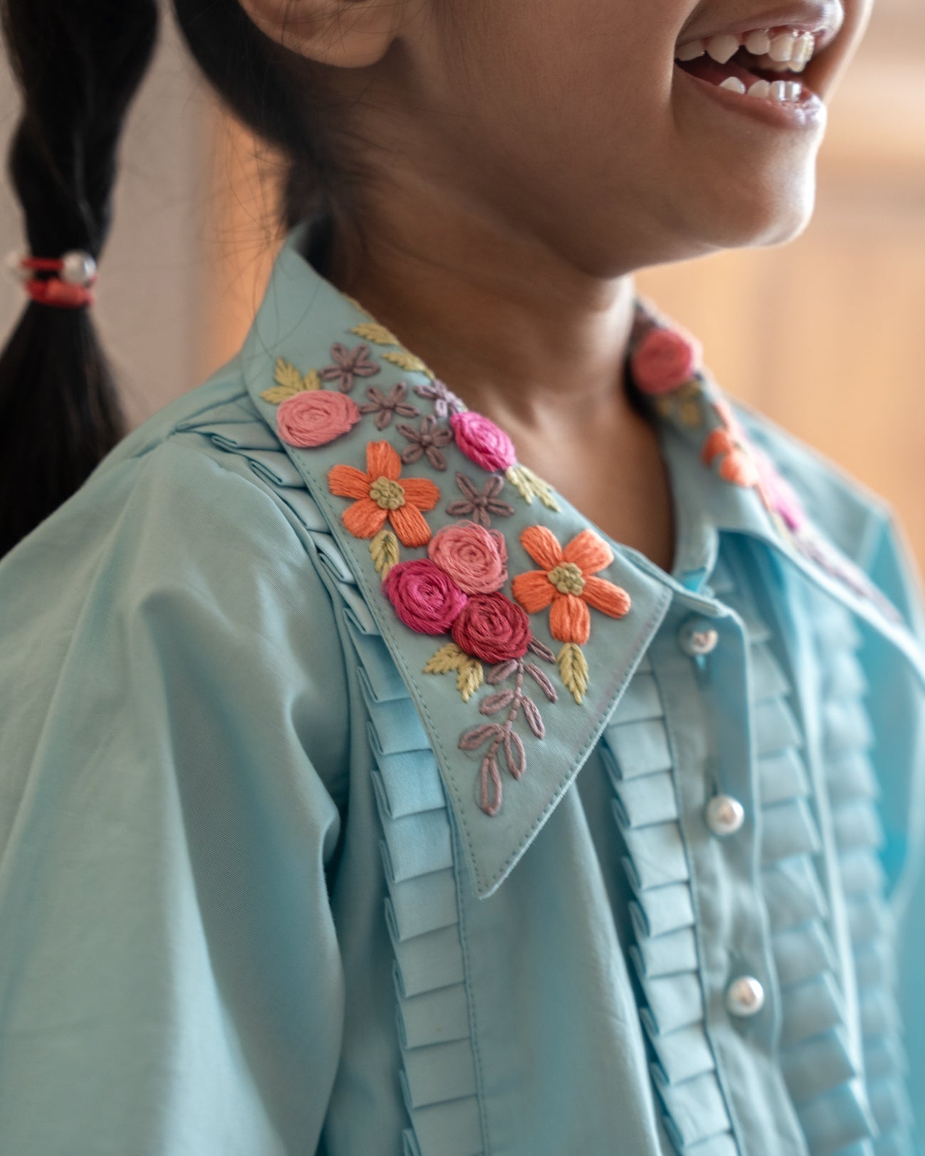 Rini Hand-Embroidered Dress – hand-embroidered 100% cotton – RASRA MAI