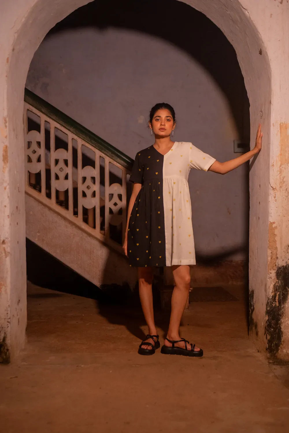 Day & Night South Cotton Dress-Sutra Art of Clothing