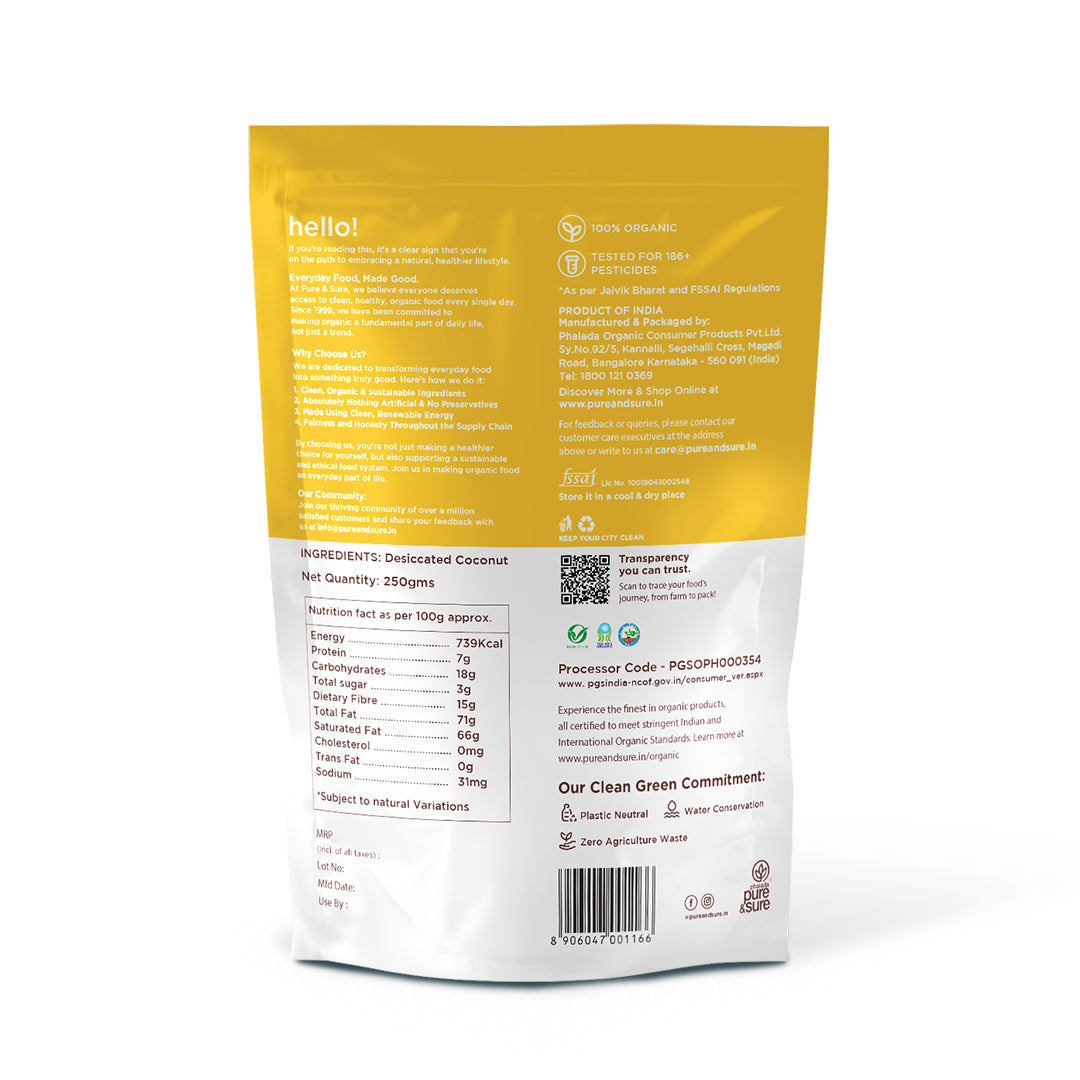 Desiccated coconut flour back