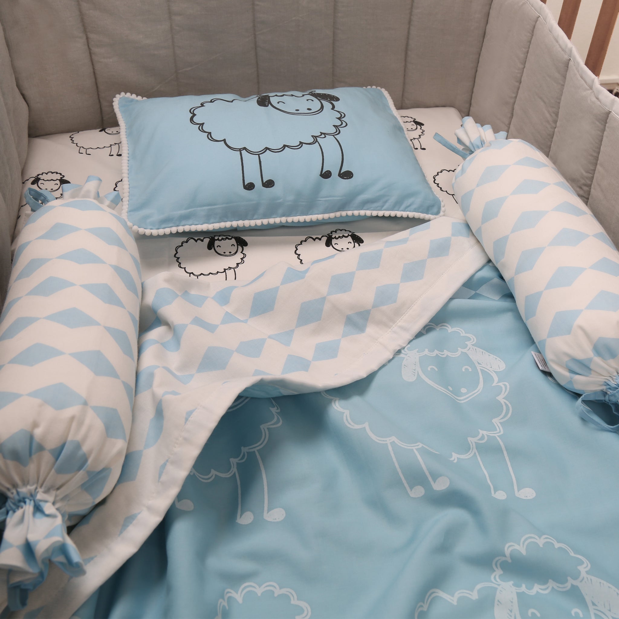 Cot Bedding Set India - Oranges and Lemons