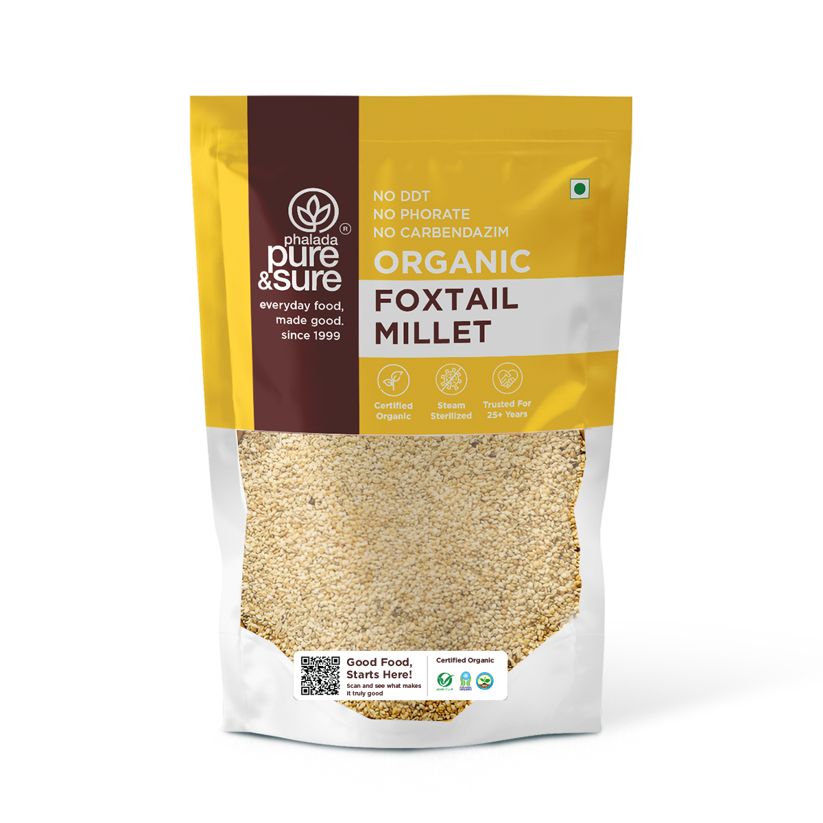 Phalada Pure and Sure Organic Foxtail Millet front