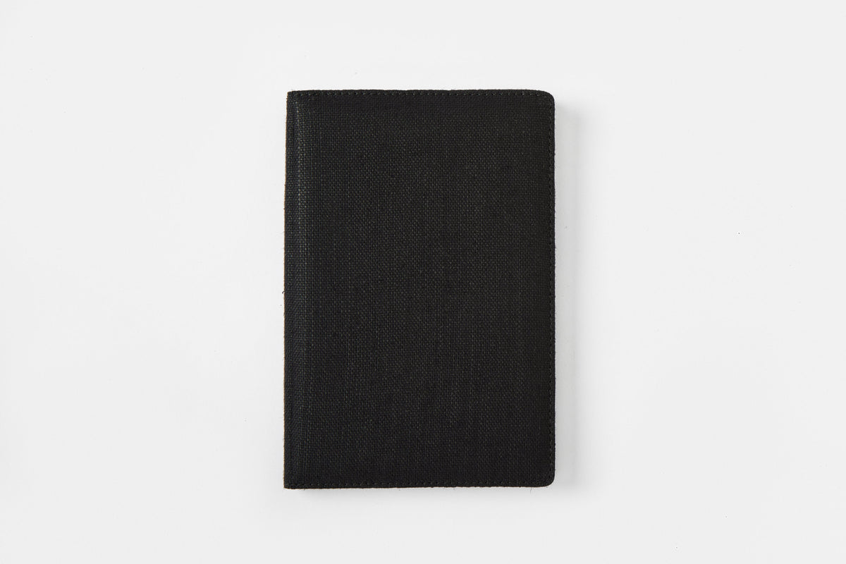 Hemp Dual Tone A5 Non-Dated Diary with Pocket in Blue-Grey | The Label Gaia