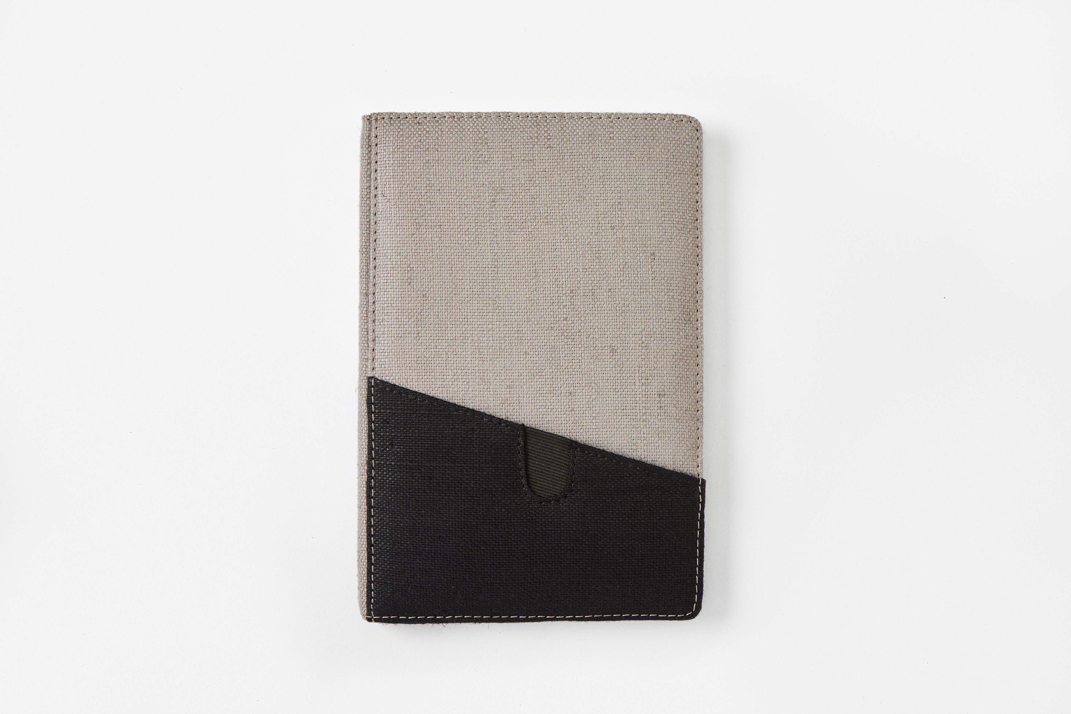 Hemp Dual Tone A5 Non-Dated Diary with Pocket in Grey-Blue | The Label Gaia