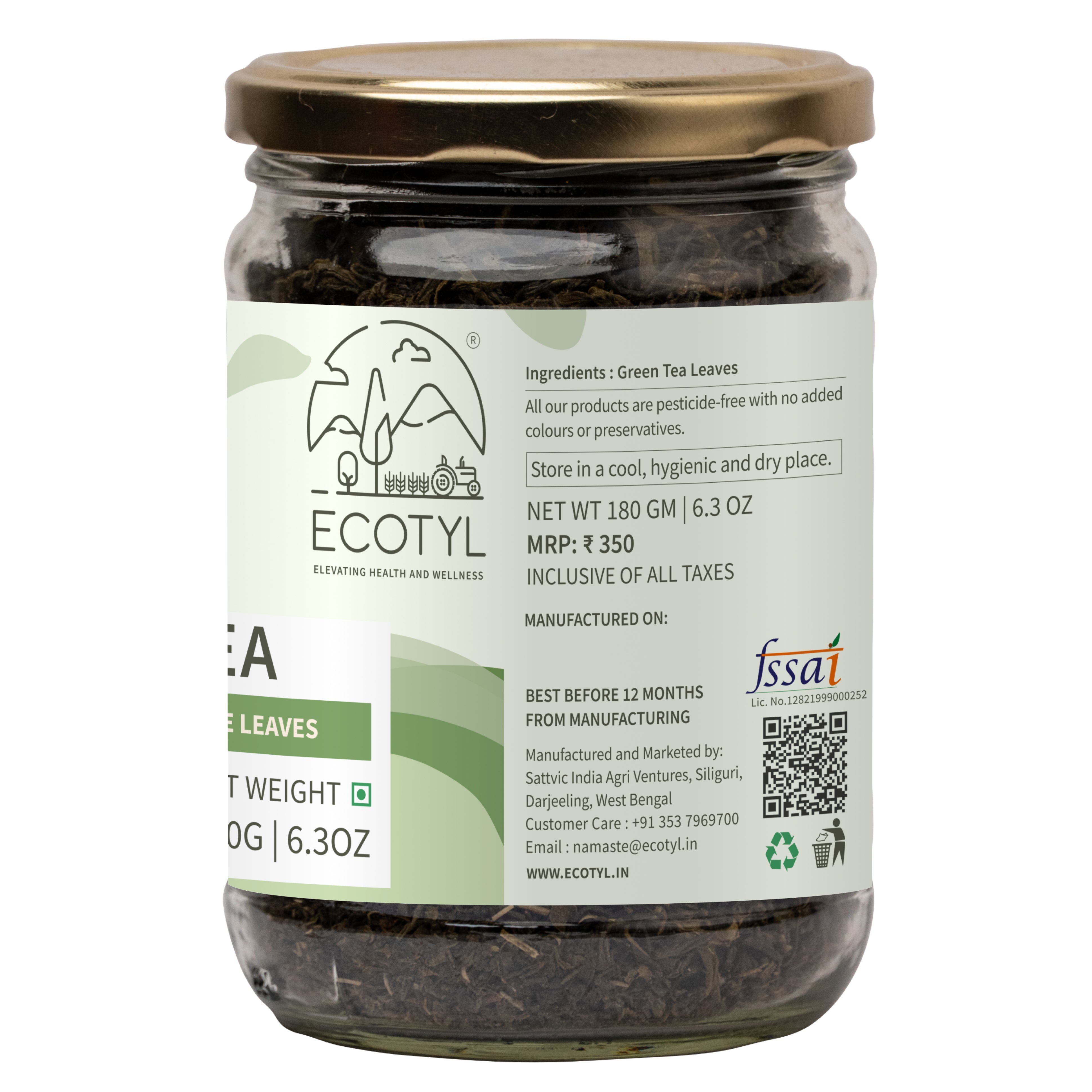 Green Tea Leaves - Ecotyl - 100% Organic I Sustainable