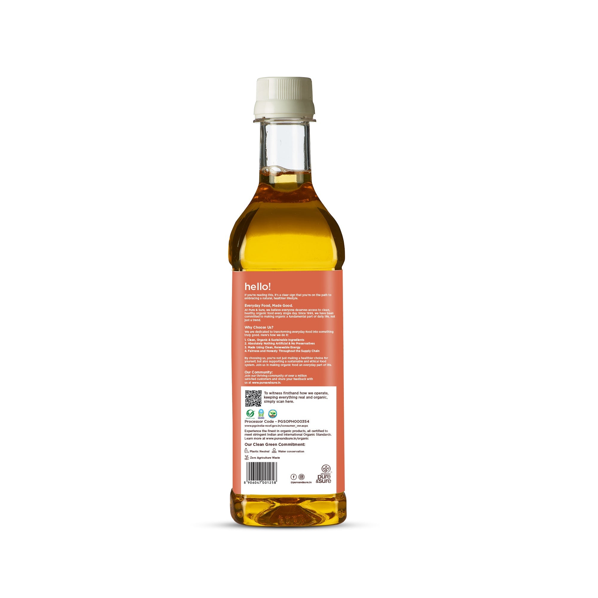 Cold pressed Groundnut Oil BACk