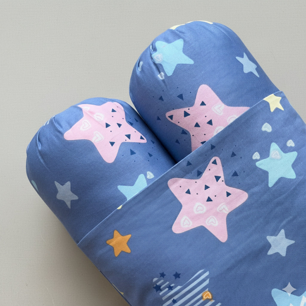 Baby Anti Roll Pillow - Little Star - Blue - Oranges and Lemons