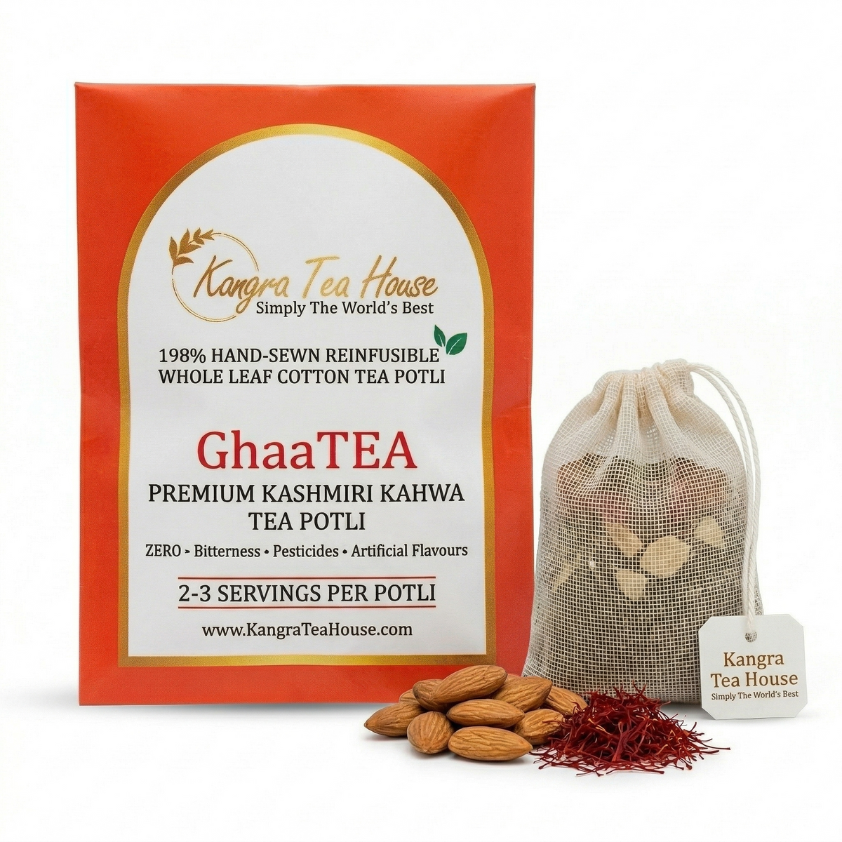 Kashmiri Kahwa cotton tea bag