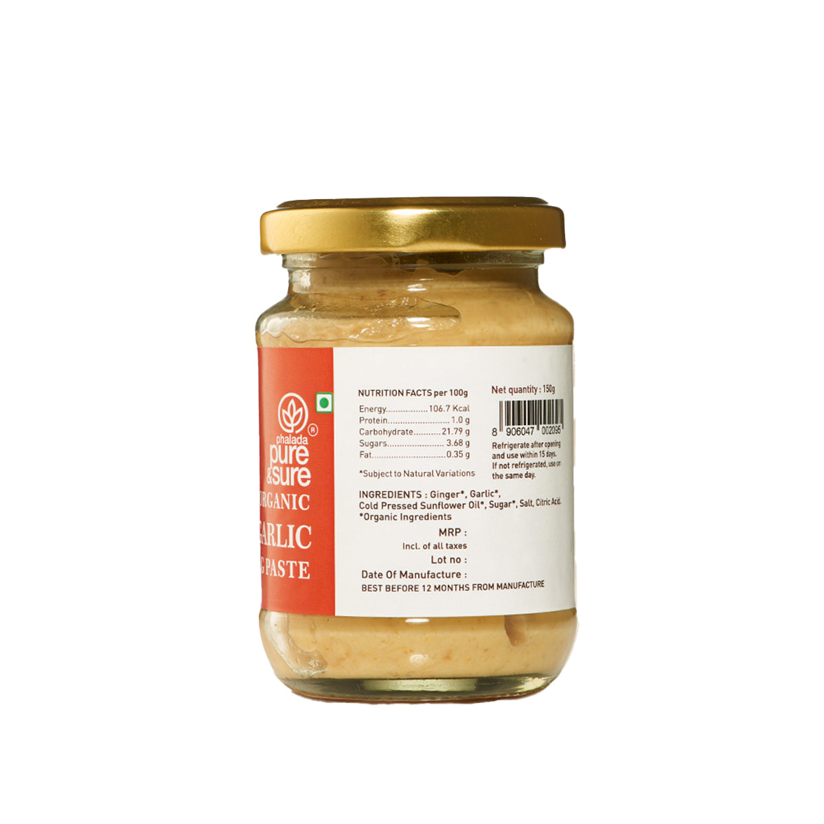 gingar garlic paste Nutrition