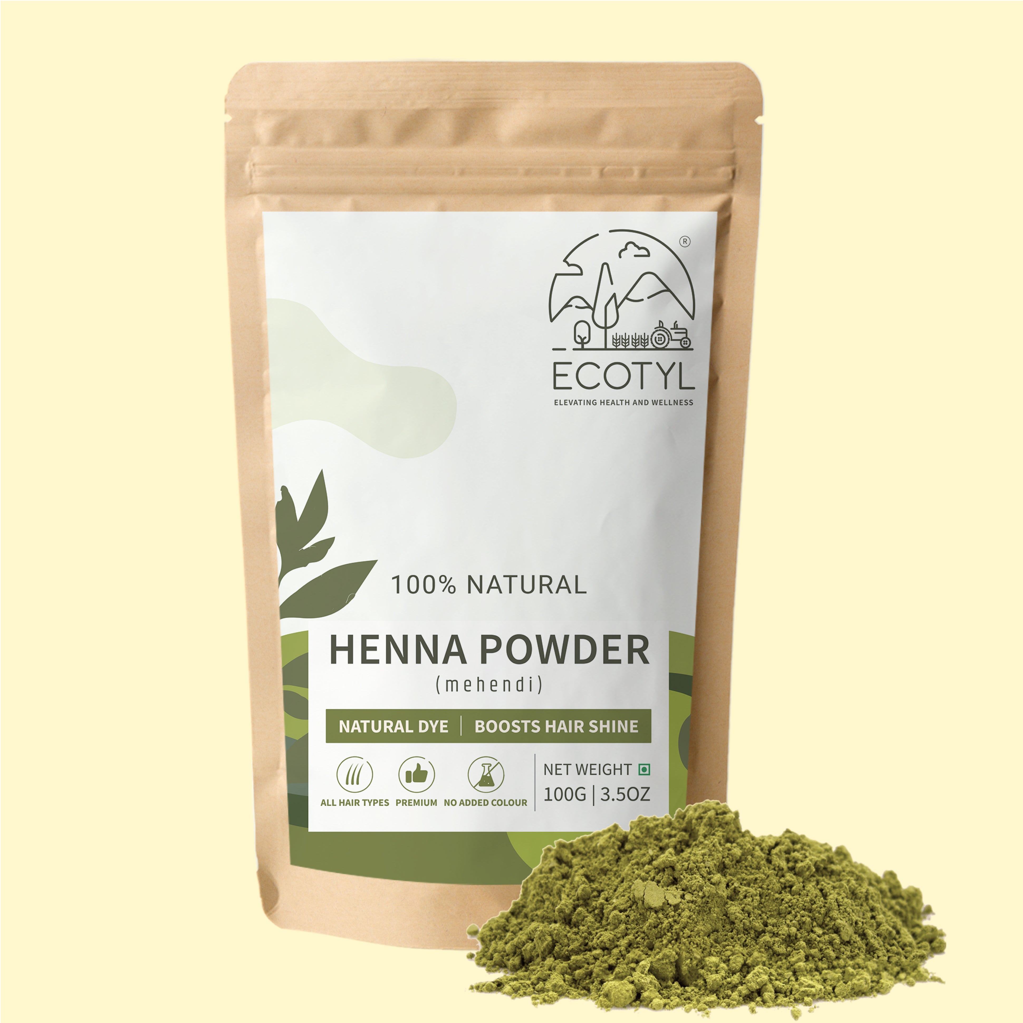 Henna Powder - Ecotyl - 100% Organic I Sustainable