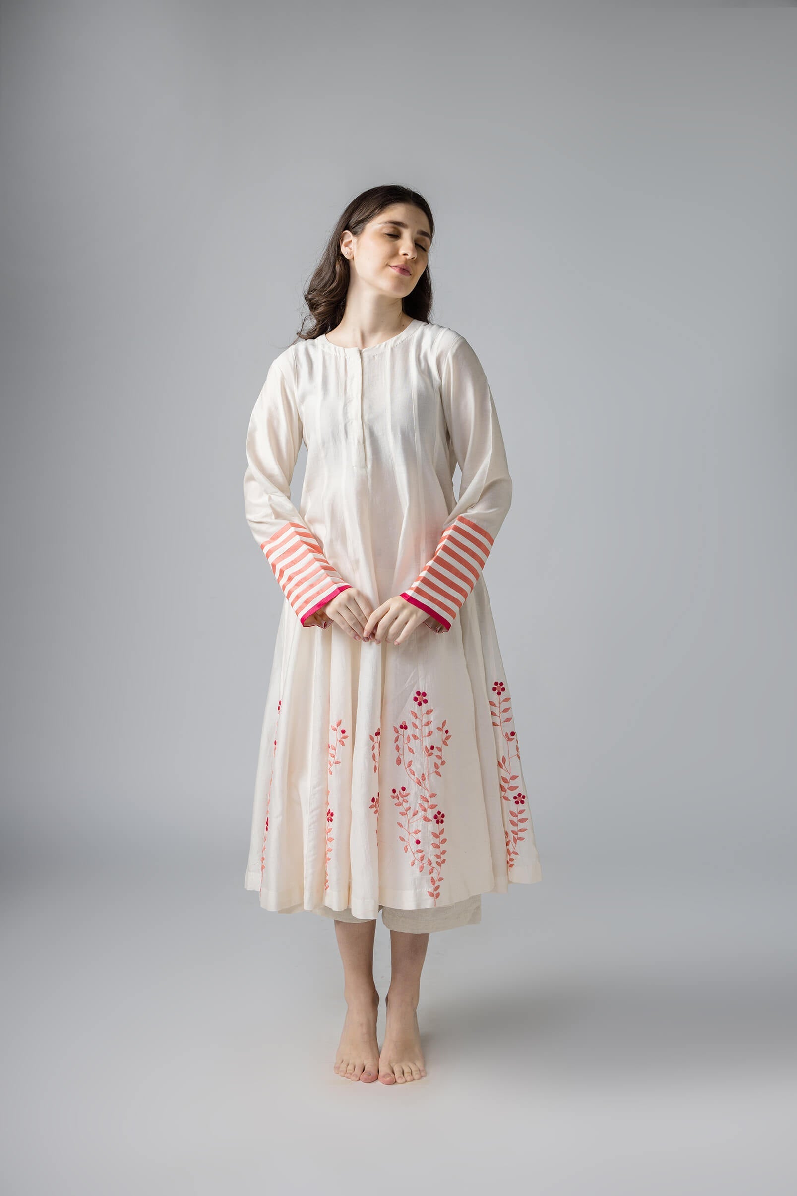 Anantha-Phool Patti Chanderi Anarkali Set-bihart