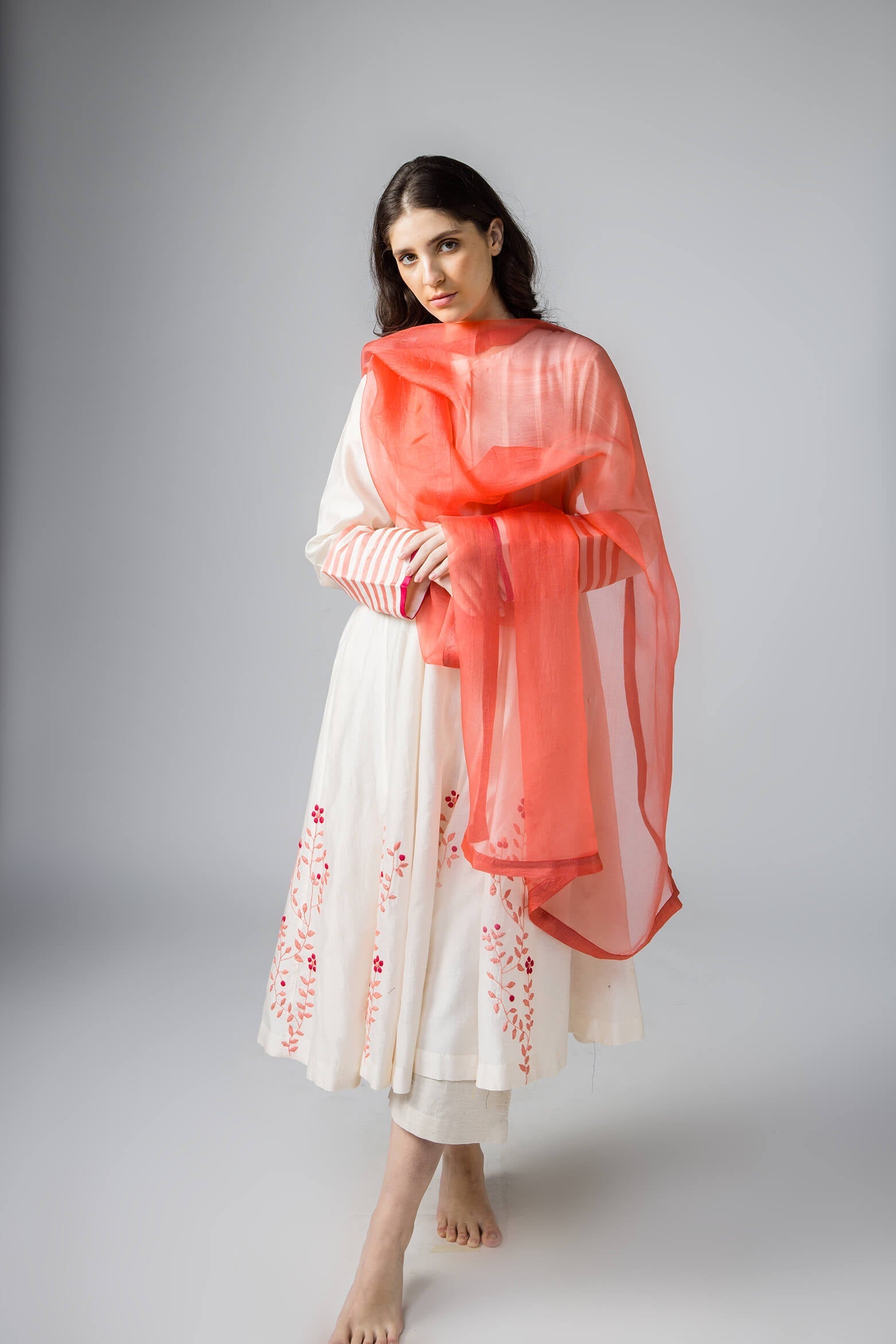 Anantha-Phool Patti Chanderi Anarkali Set-bihart