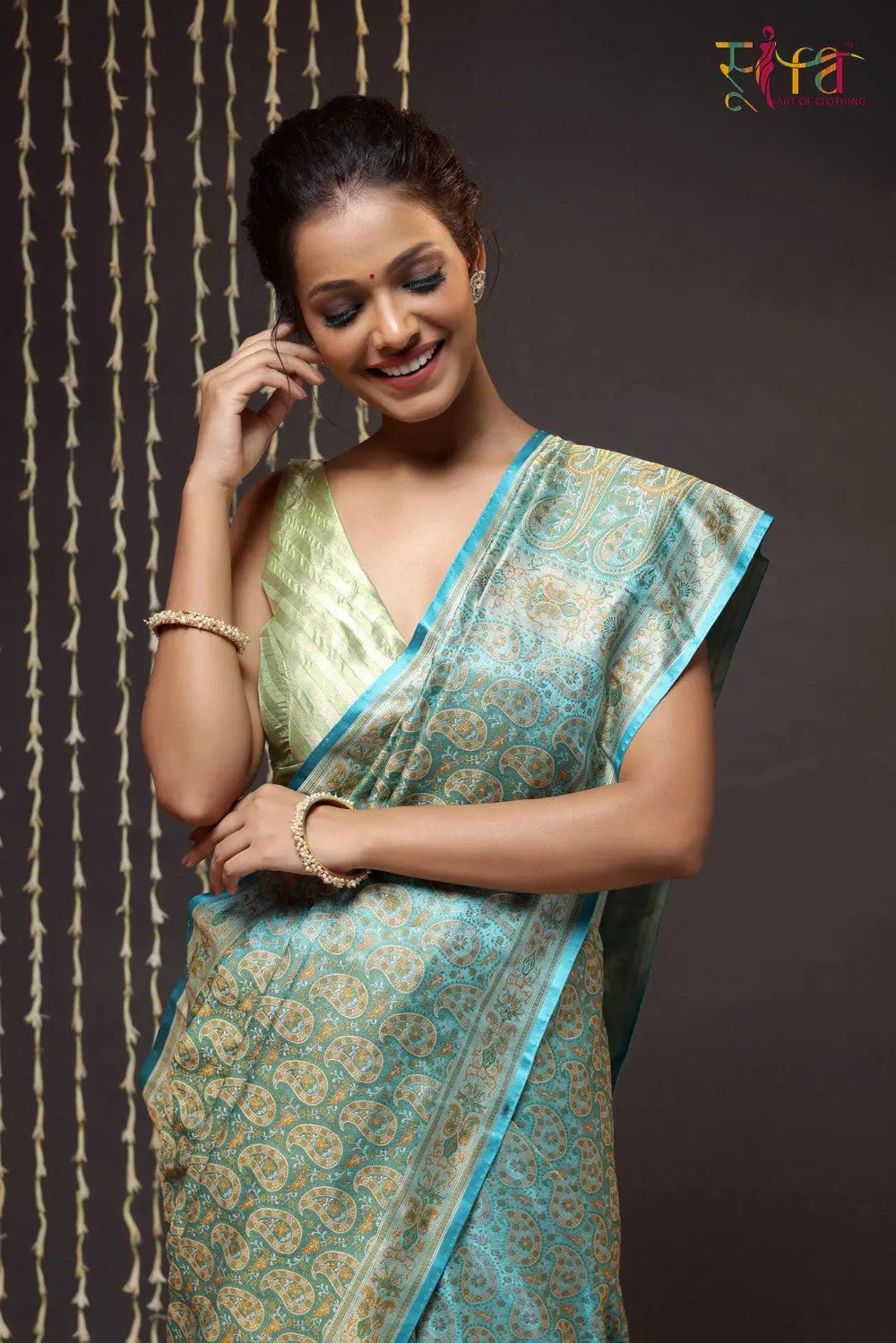 Electric Blue Handloom Pure Silk Tanchoi Banarasi Saree-Sutra Art of Clothing