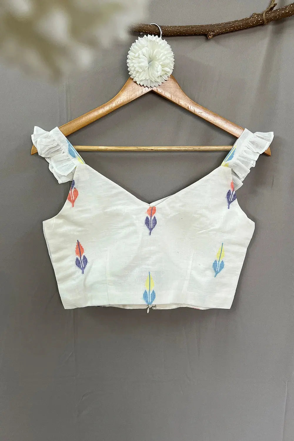 Saumya Jamdani Blouse-Sutra Art of Clothing