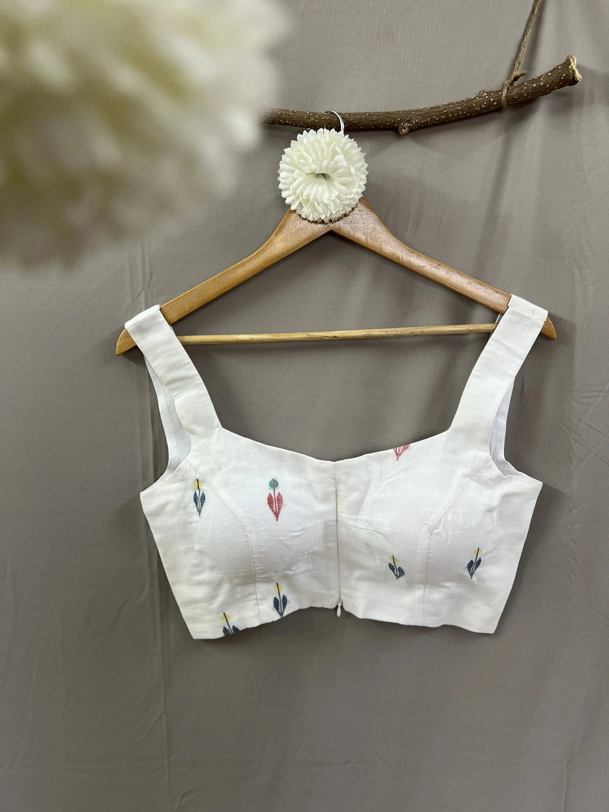 Surmai Jamdani Blouse-Sutra Art of Clothing