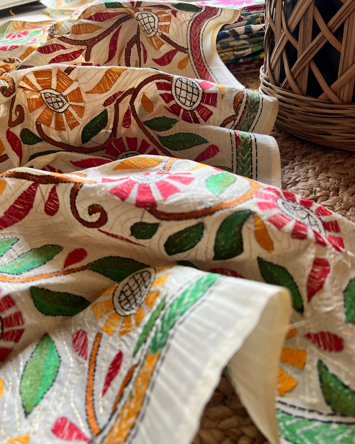 Multicolor tussar dupatta with rich ethnic appeal by Shop AaMe