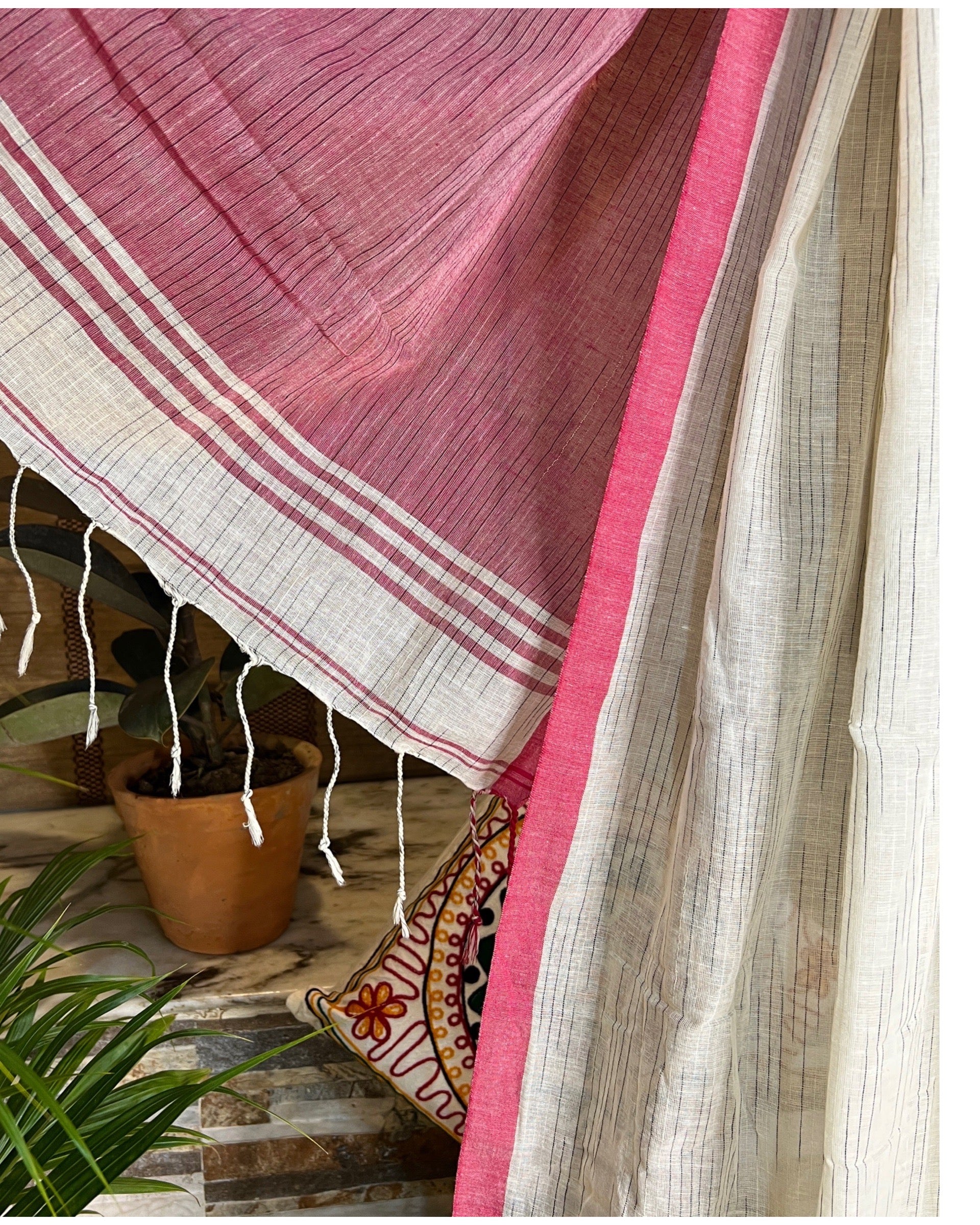 Golaap Paare khadi cotton saree by ShopAaMe crafted for timeless ethnic elegance