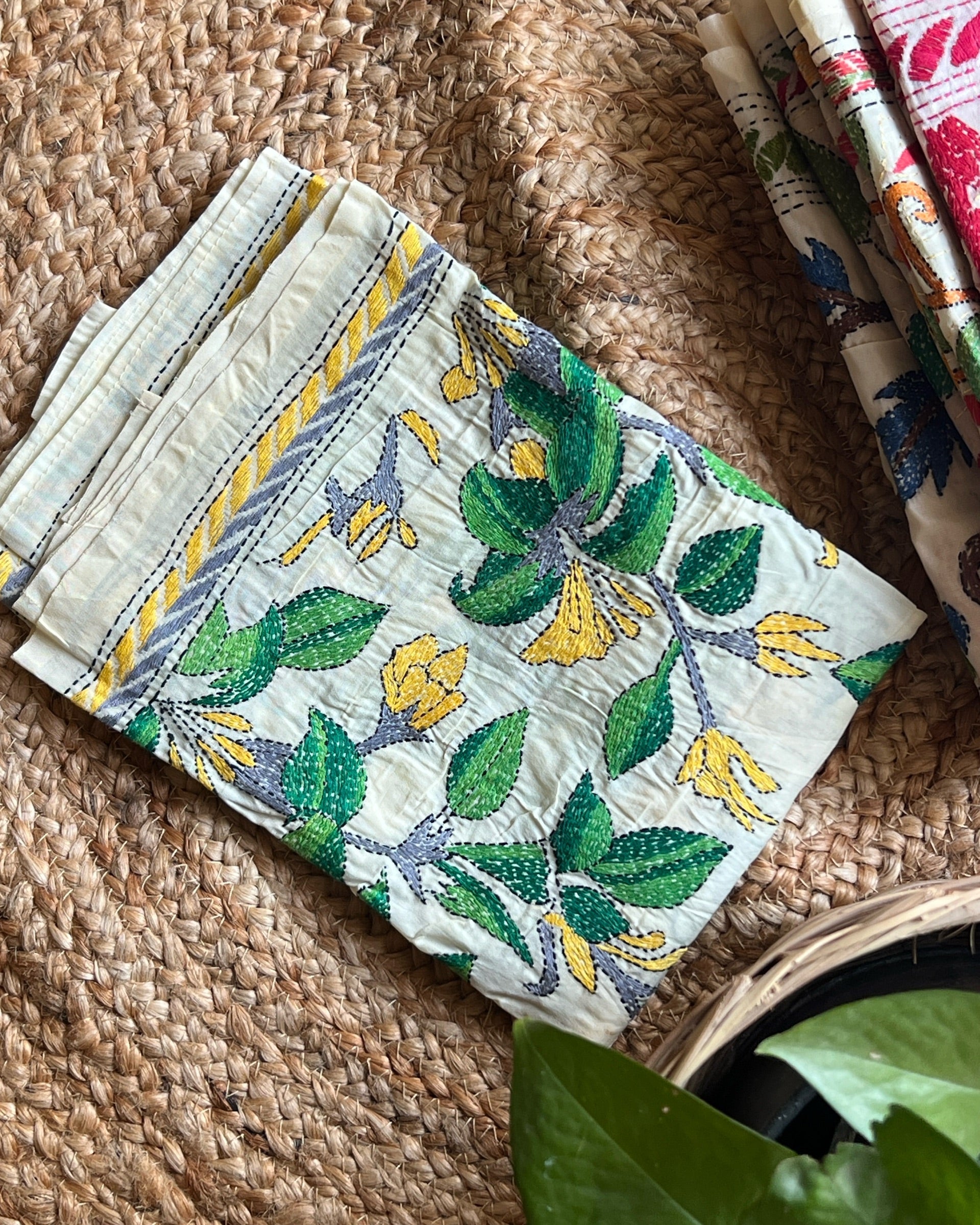 Multicolor tussar scarf with charming festive appeal by Shop AaMe