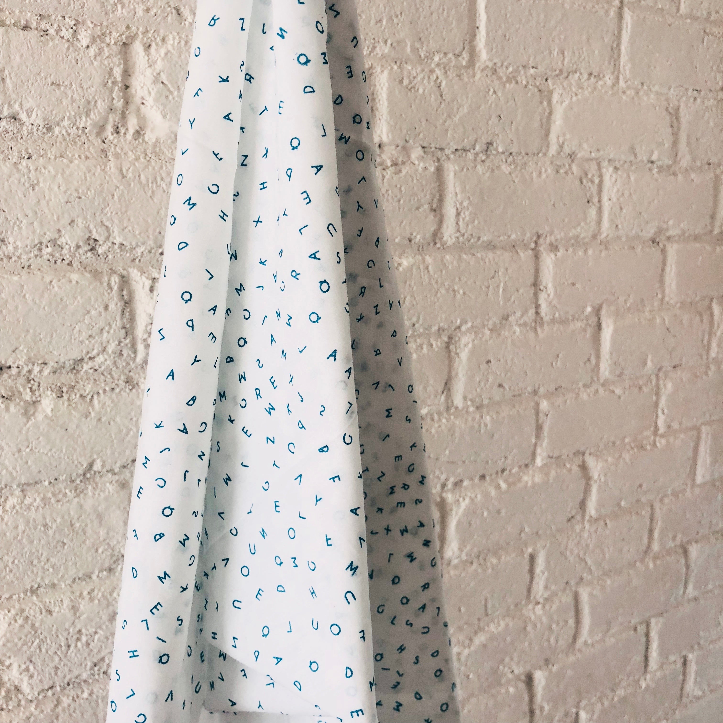 Alphabets - Organic Cotton Swaddles - Oranges and Lemons