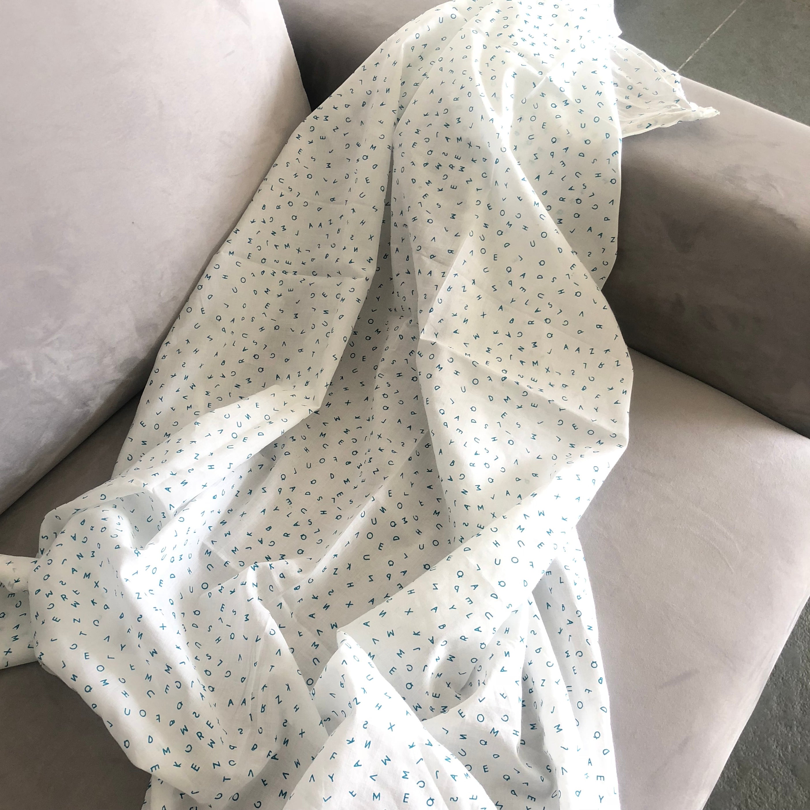 Alphabets - Organic Cotton Swaddles - Oranges and Lemons