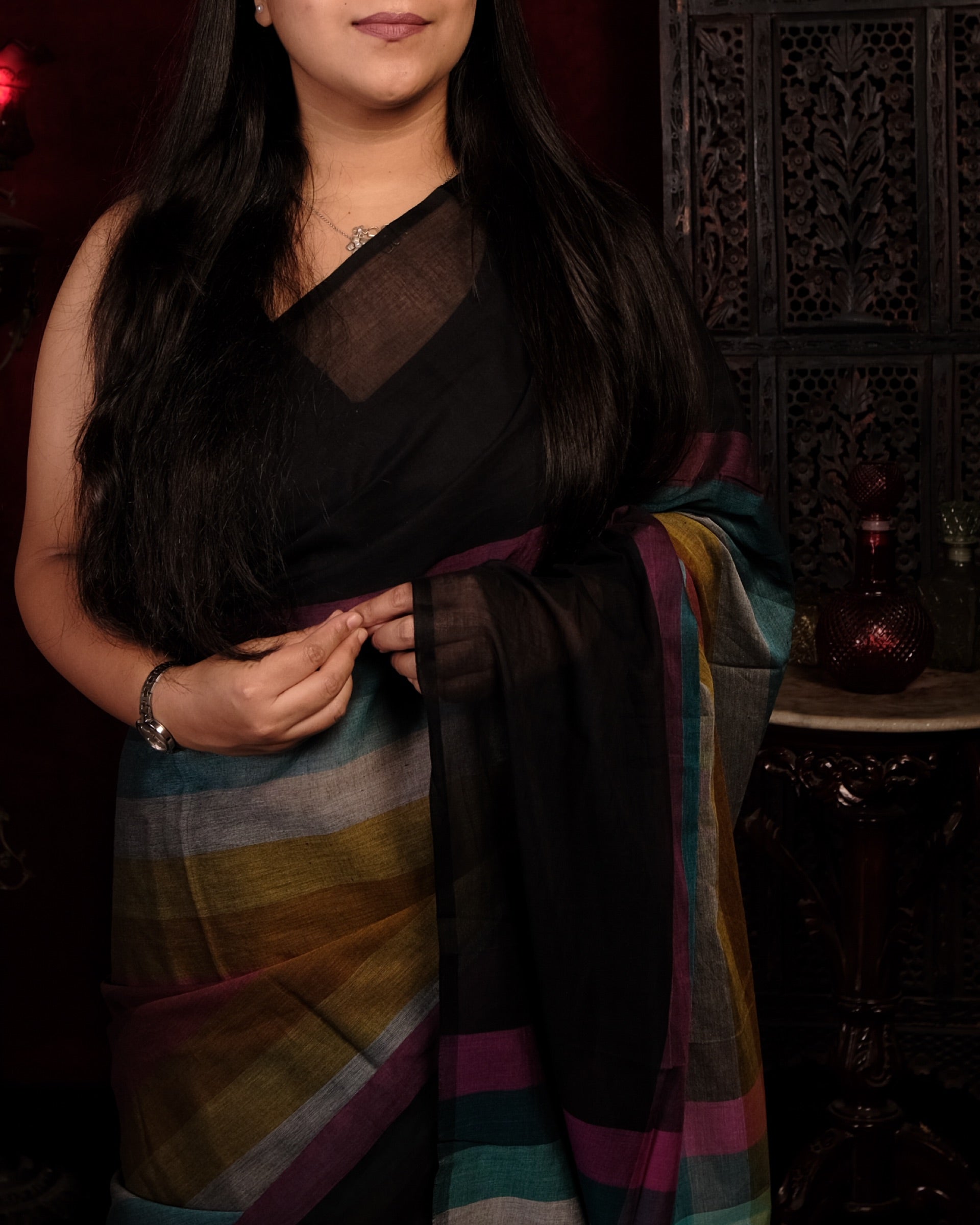Designer mulmul cotton saree for cheerful everyday wear by Shop AaMe