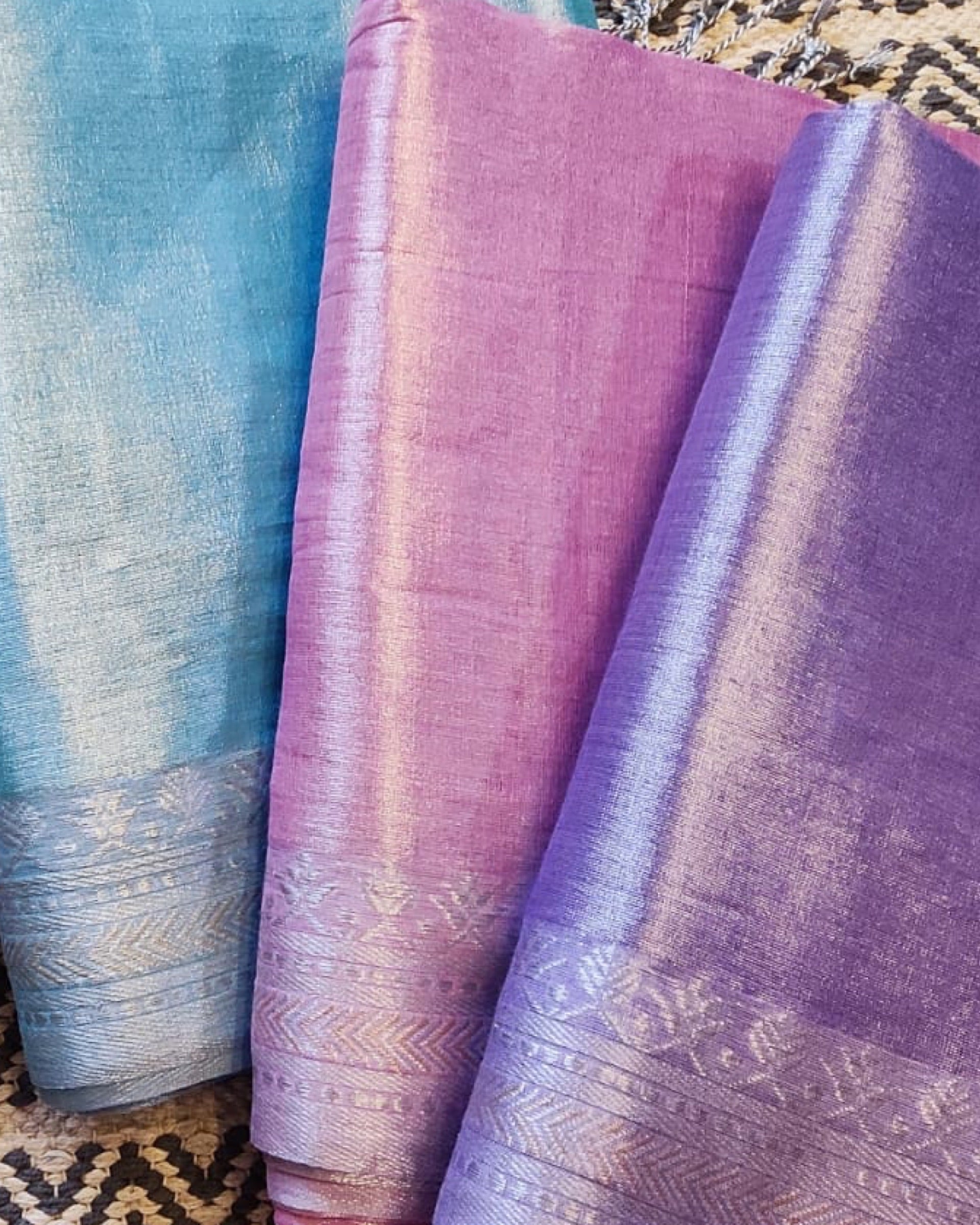 Viral mulmul cotton tissue sarees for festivities with silver border