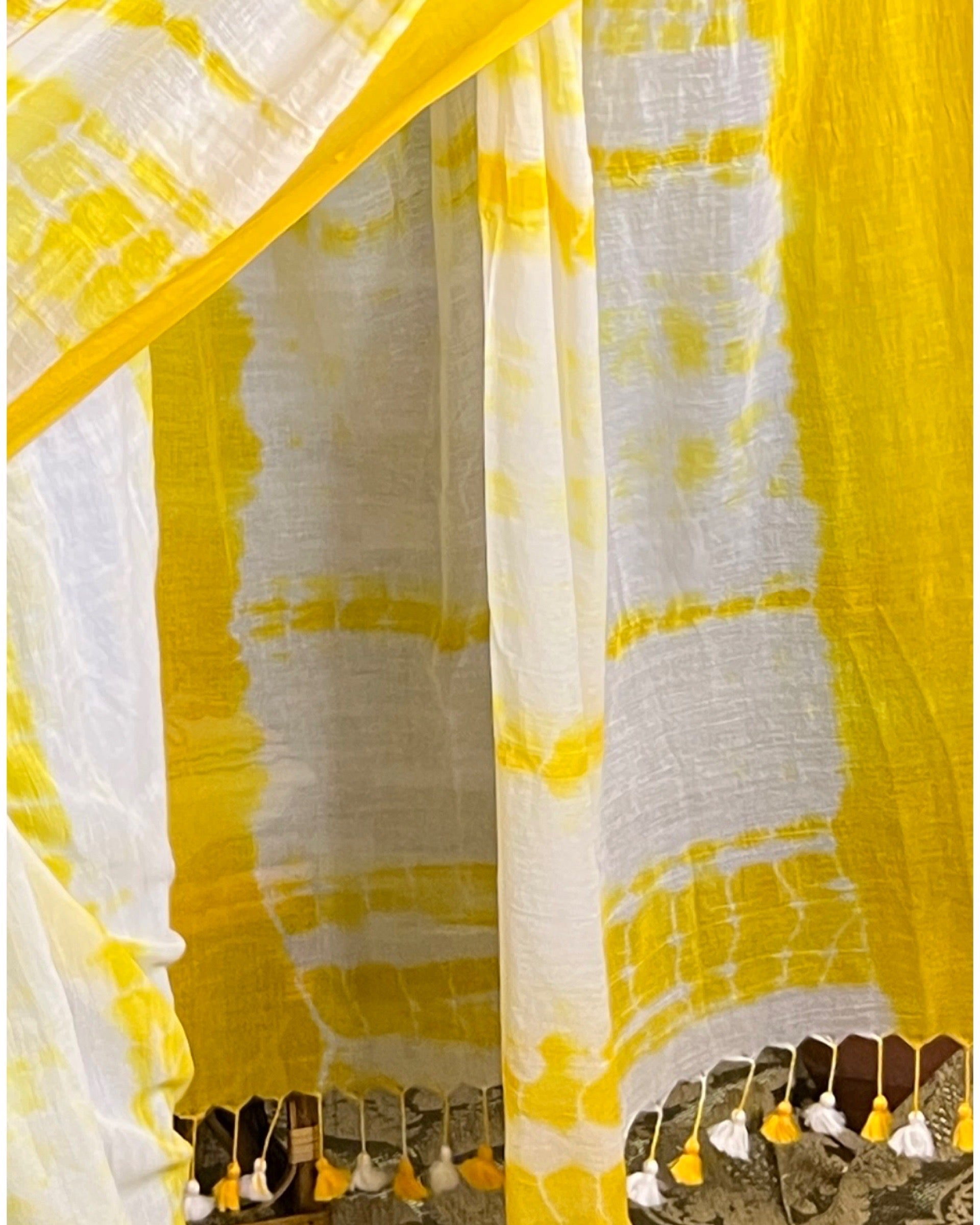 Lightweight Shibori mulmul cotton saree by ShopAaMe for everyday and festive wear
