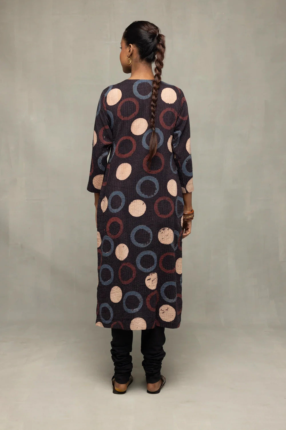 Black Ajrakh Print Kurta-Sutra Art of Clothing