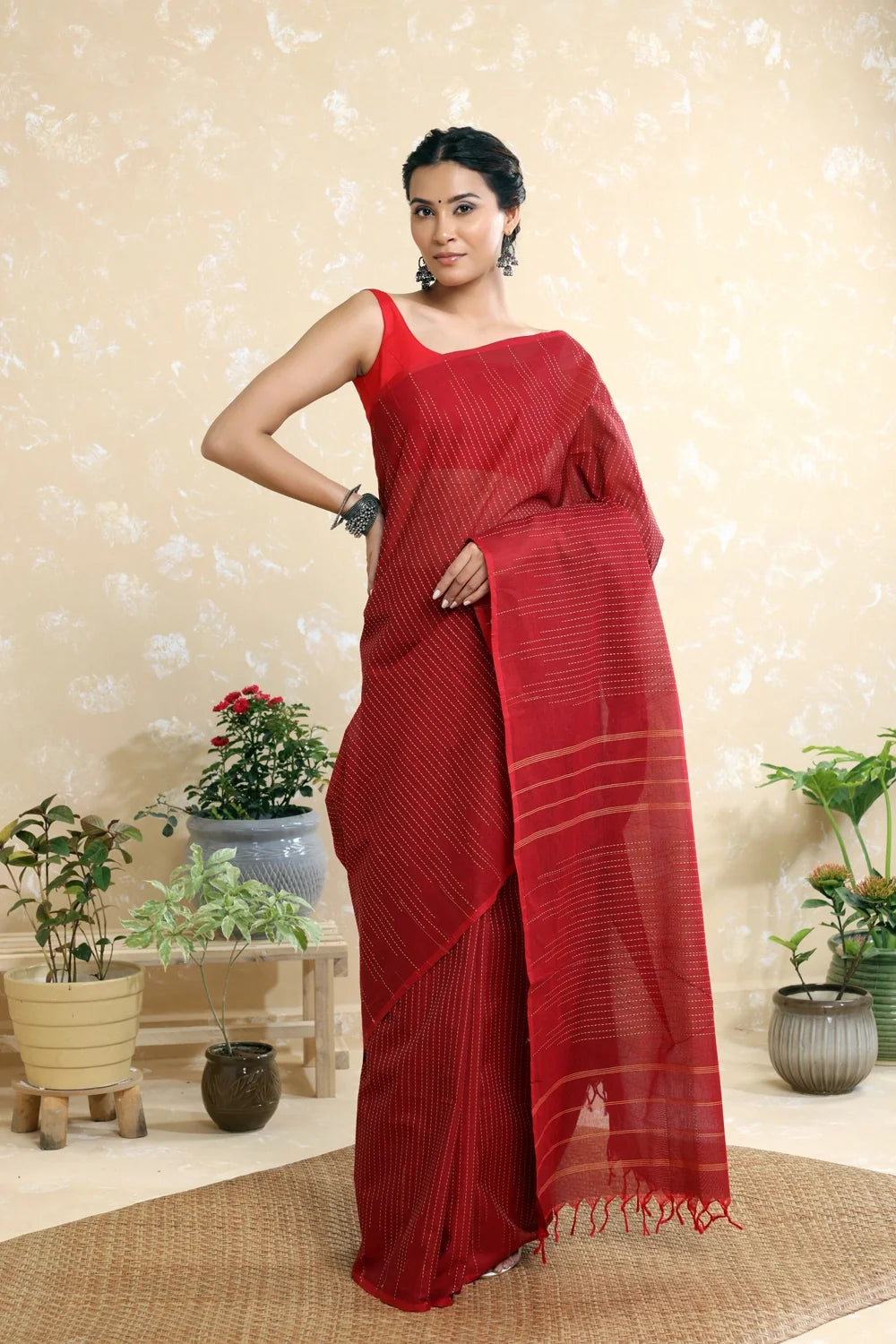 Basic Laal Syahi Blouse-Sutra Art of Clothing