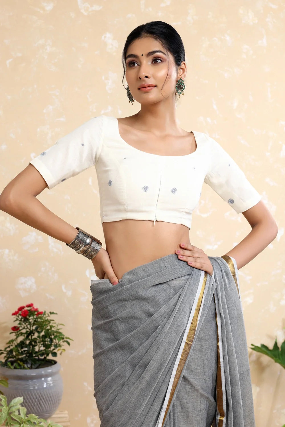 Mishti Jamdani Blouse-Sutra Art of Clothing