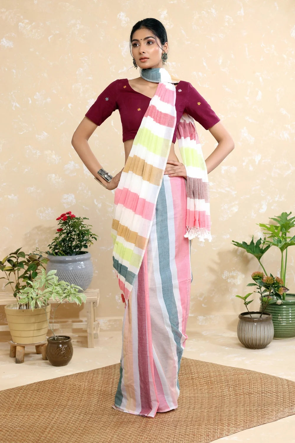 Ruhi Jamdani Blouse-Sutra Art of Clothing