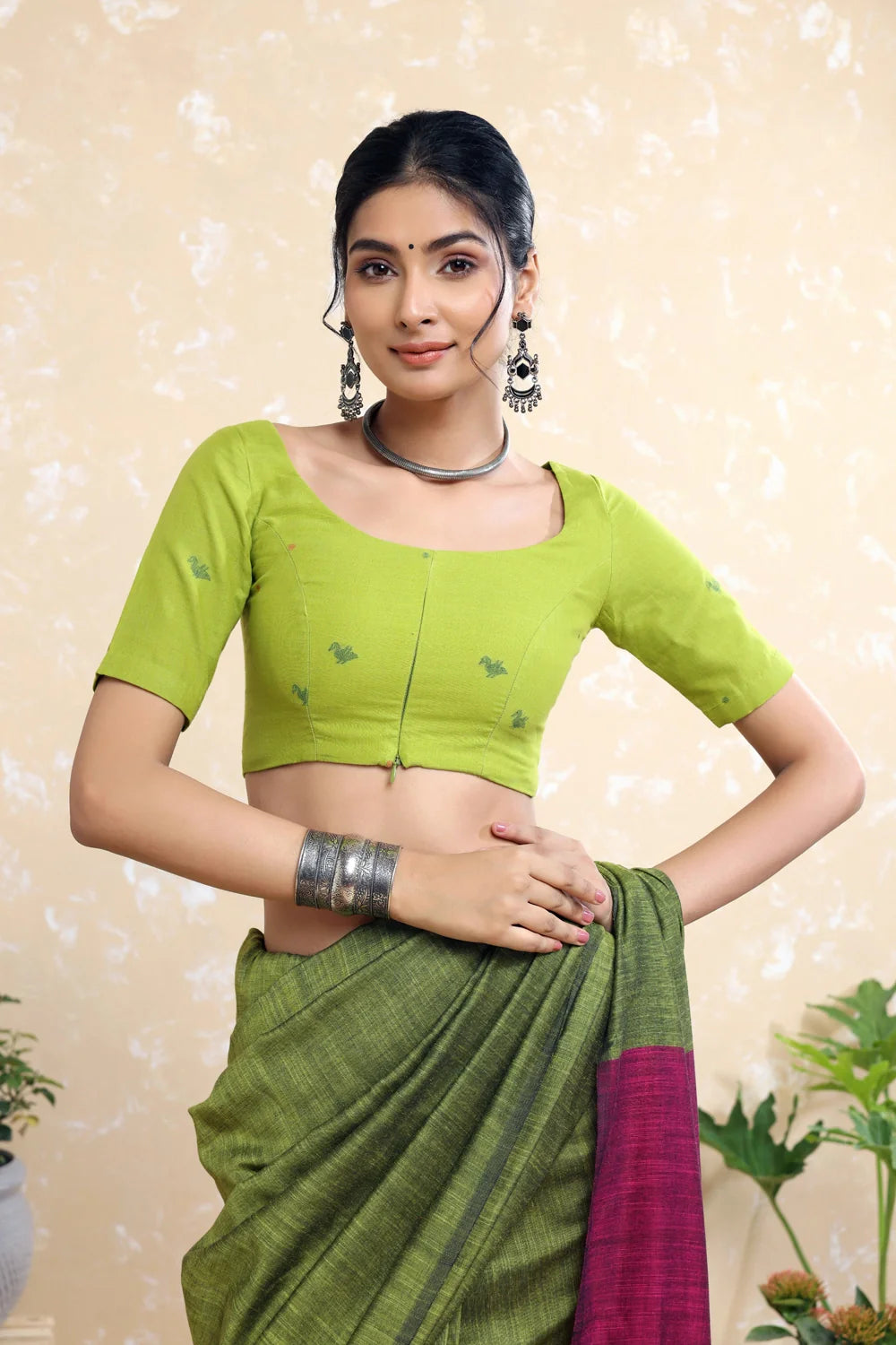 Mayuri Jamdani Blouse-Sutra Art of Clothing